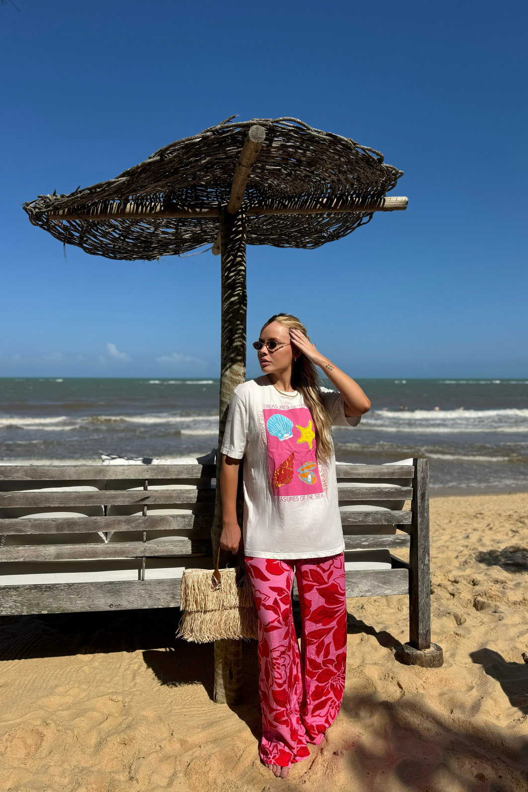 T-SHIRT OVERSIZED TREASURES SEA OFF WHITE