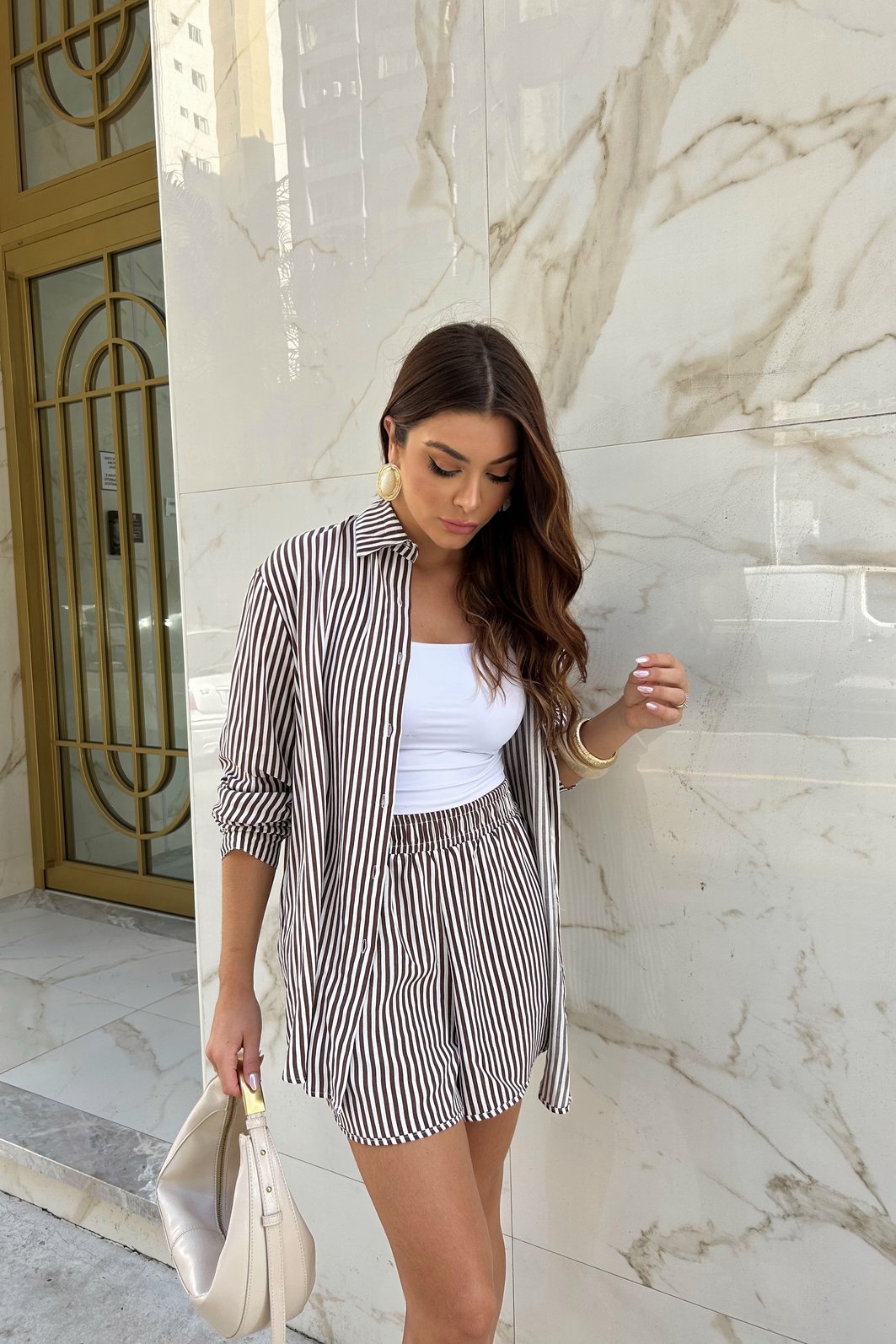 CONJUNTO LISTRADO MARESIA MARROM