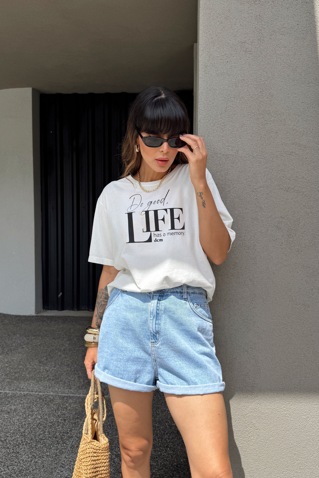 SHORTS MOM JEANS AMALFI AZUL