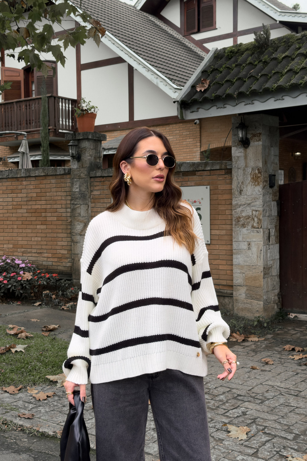 TRICOT LISTRADO COZY OFF WHITE