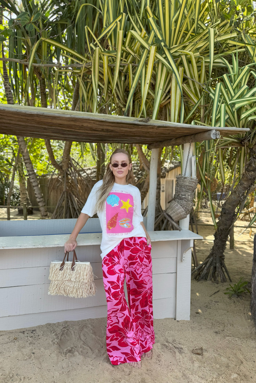 T-SHIRT OVERSIZED TREASURES SEA OFF WHITE