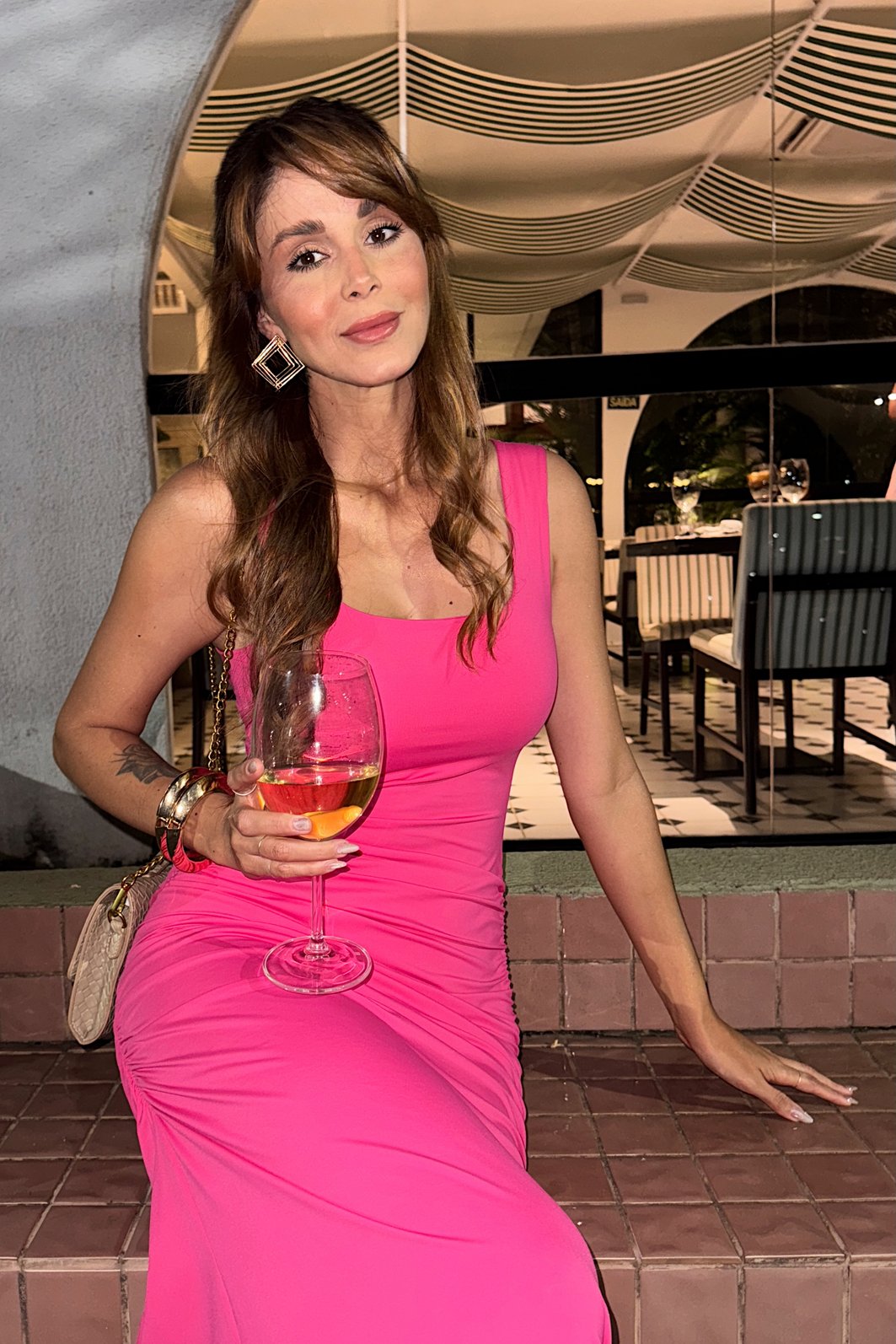 VESTIDO DECOTE QUADRADO GORGEOUS ROSA