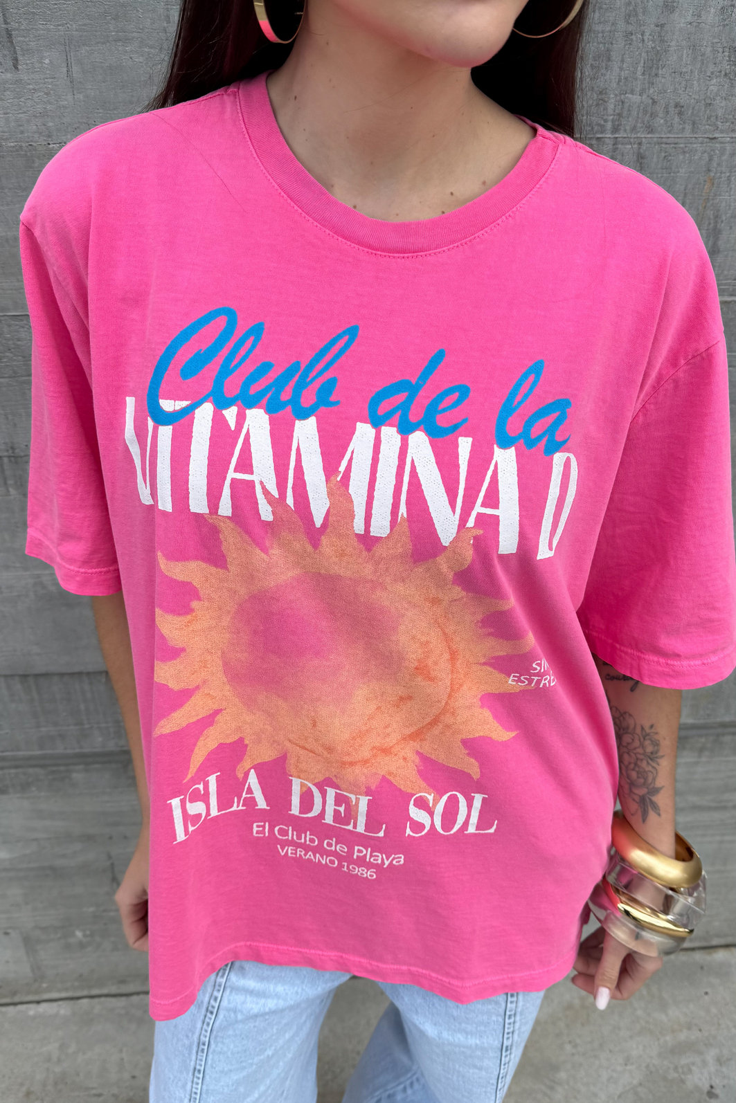 T-SHIRT OVERSIZED VITAMINA D ROSA SUMMER