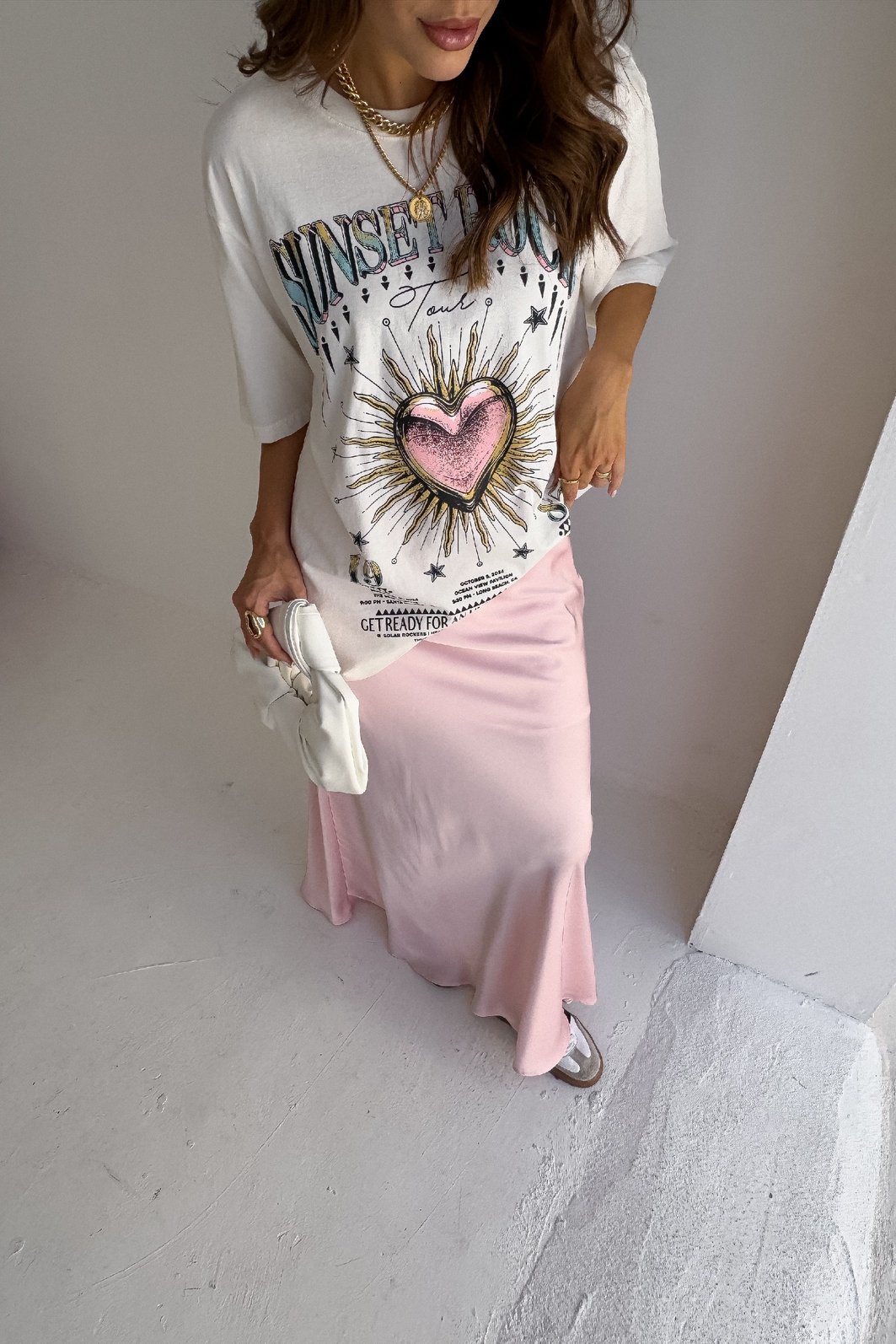 T-SHIRT OVERSIZED SUNSET ROCK TOUR OFF WHITE