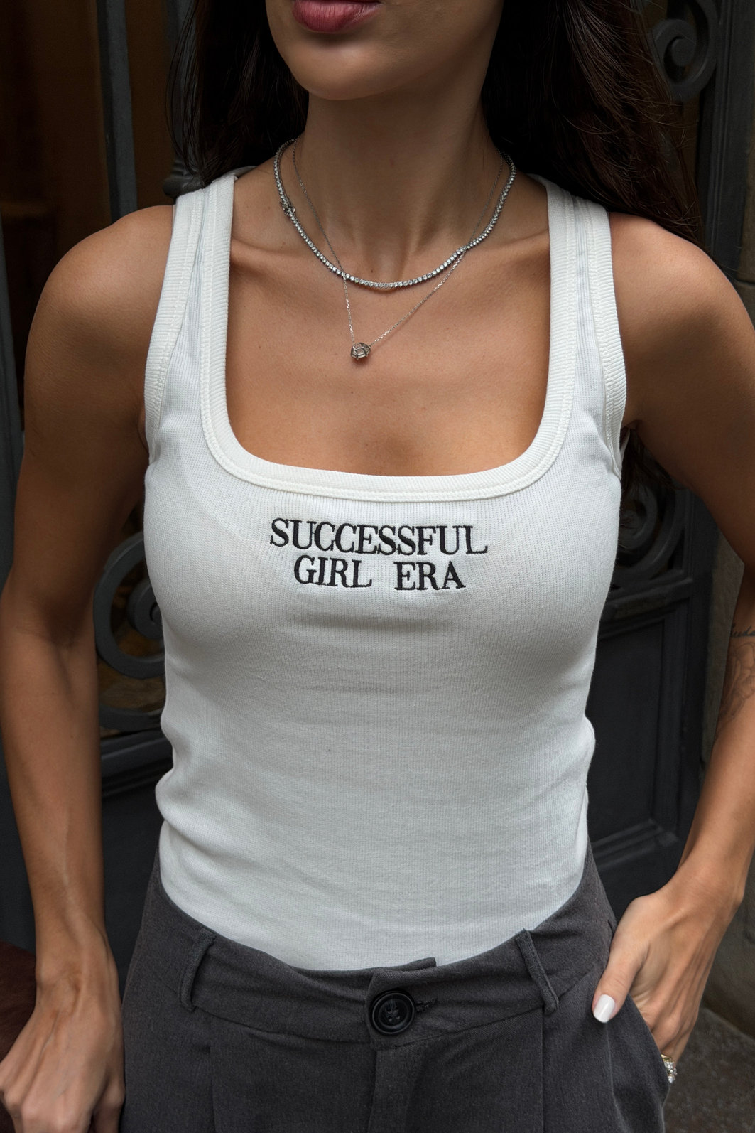 REGATA CAROL BORDADA GIRL ERA OFF WHITE