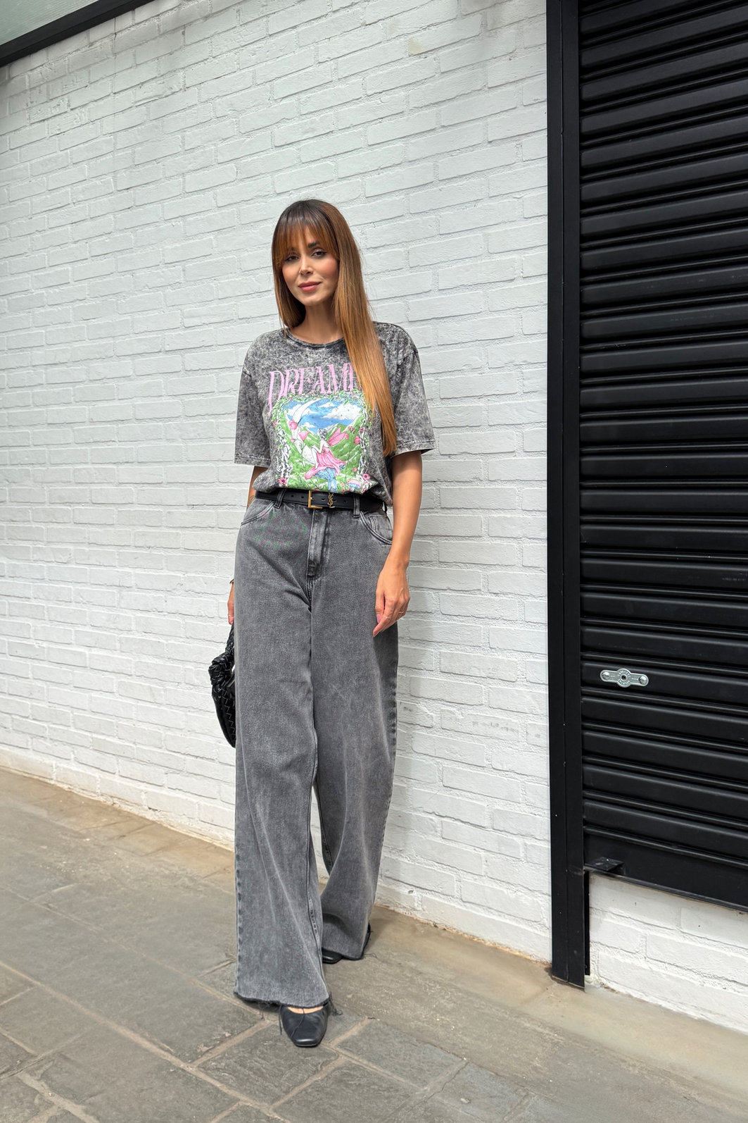 PRÉ-VENDA T-SHIRT ESTONADA DREAMER FANTASTIC PRETO MARMORIZADO VINTAGE