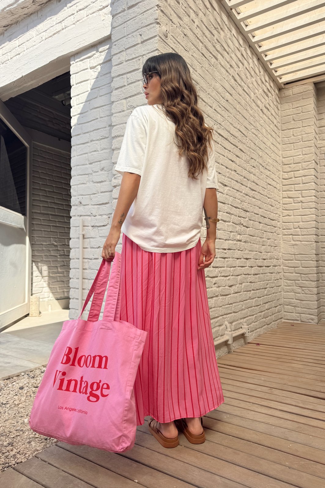 ECOBAG BLOOM VINTAGE ROSA CREAM