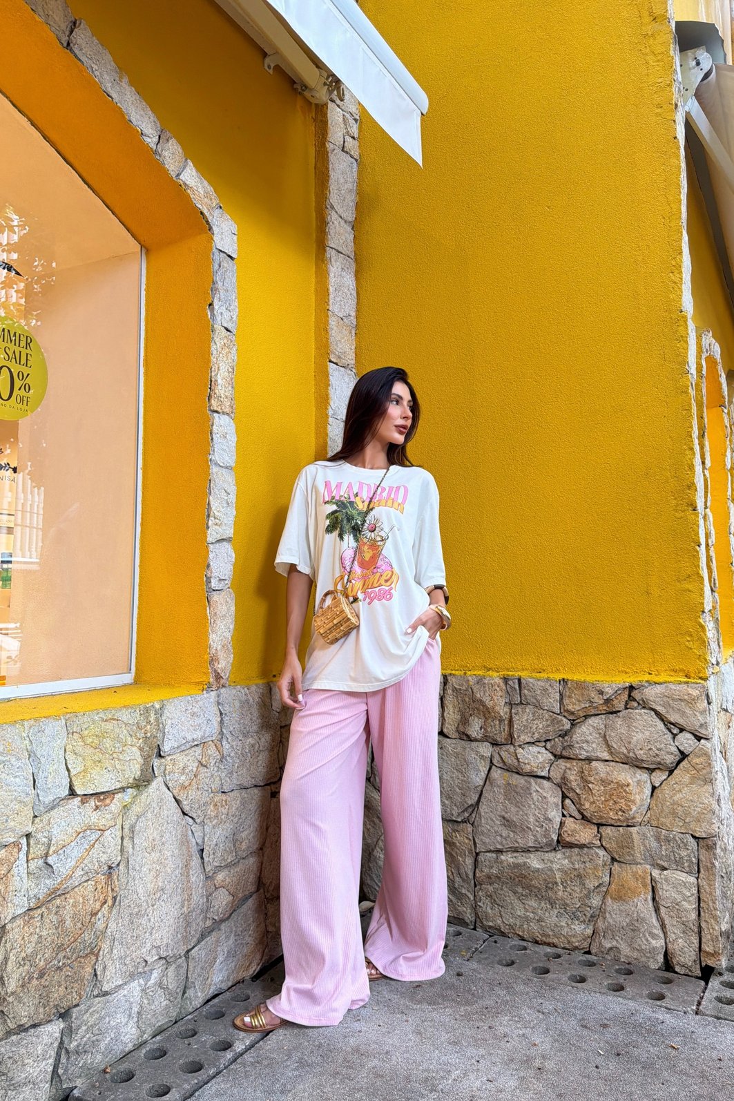 T-SHIRT OVERSIZED SUMMER MADRID OFF WHITE