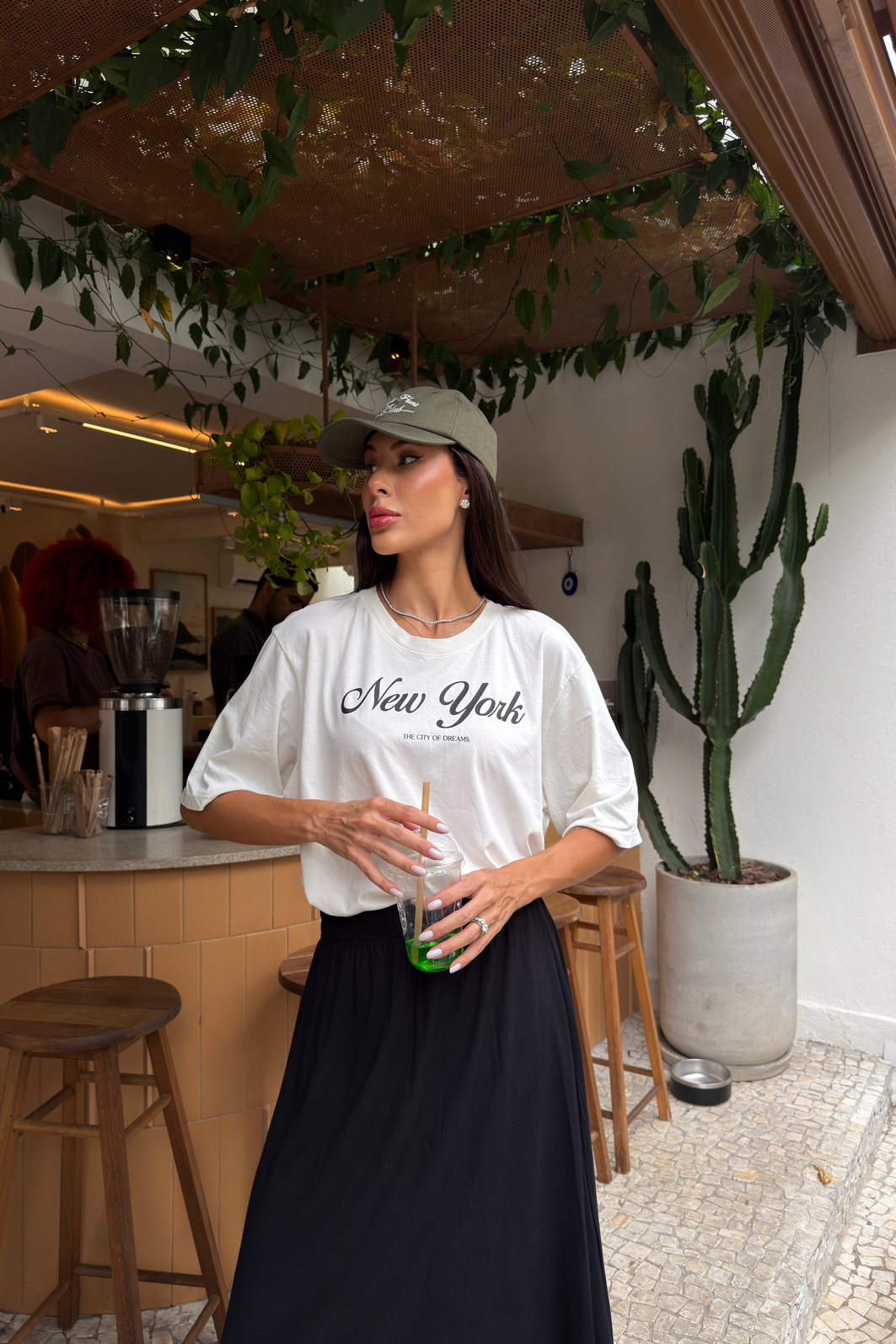 T-SHIRT OVERSIZED NEW YORK OFF WHITE