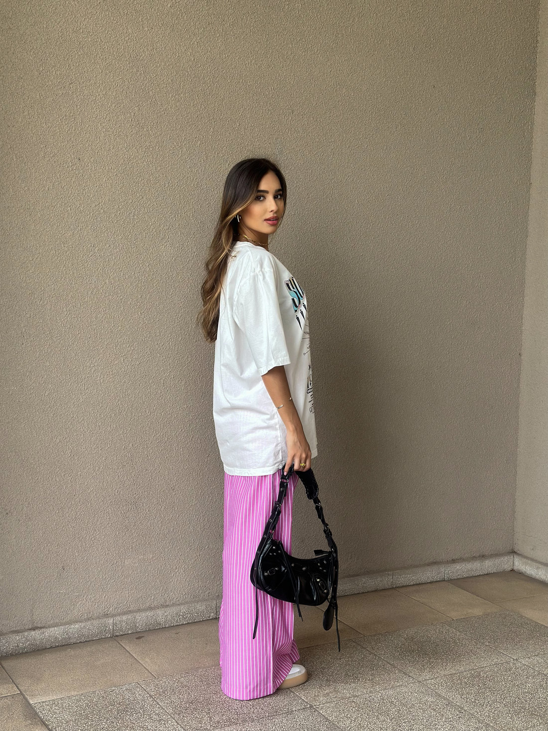 T-SHIRT OVERSIZED SUNSET ROCK TOUR OFF WHITE