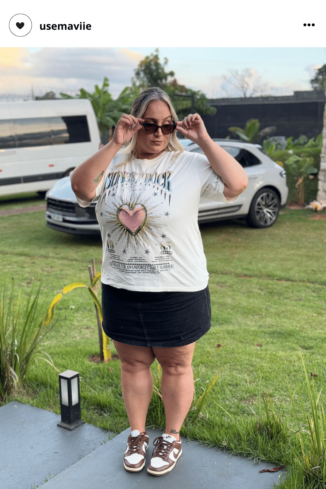 T-SHIRT OVERSIZED SUNSET ROCK TOUR OFF WHITE