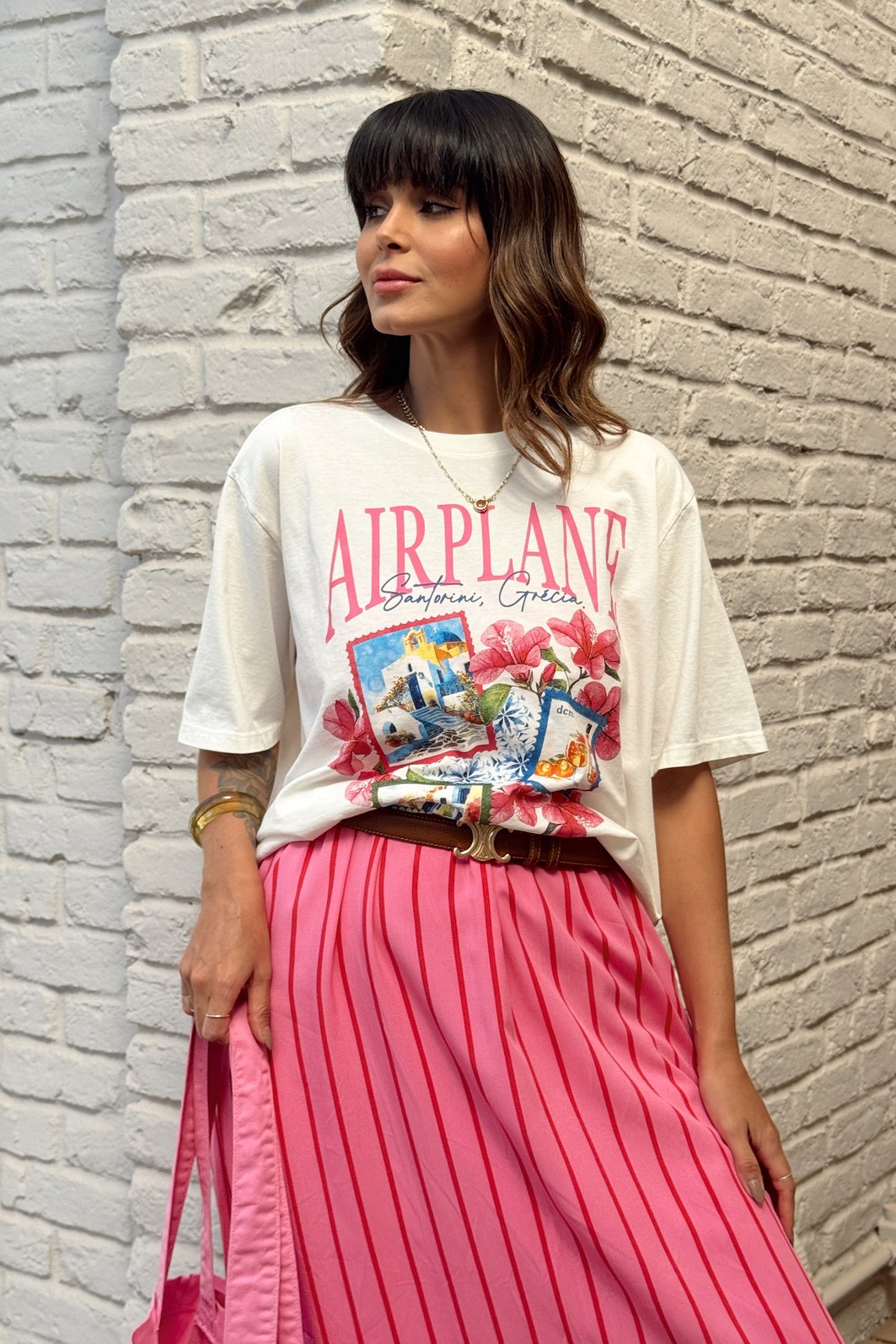 T-SHIRT OVERSIZED AIRPLANE MODE OFF WHITE