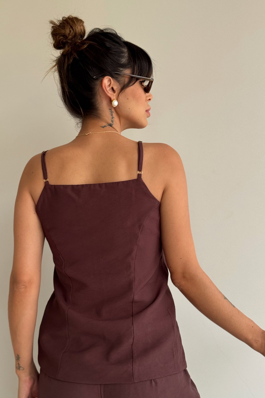 CONJUNTO ALFAIATARIA PORTOFINO MARROM