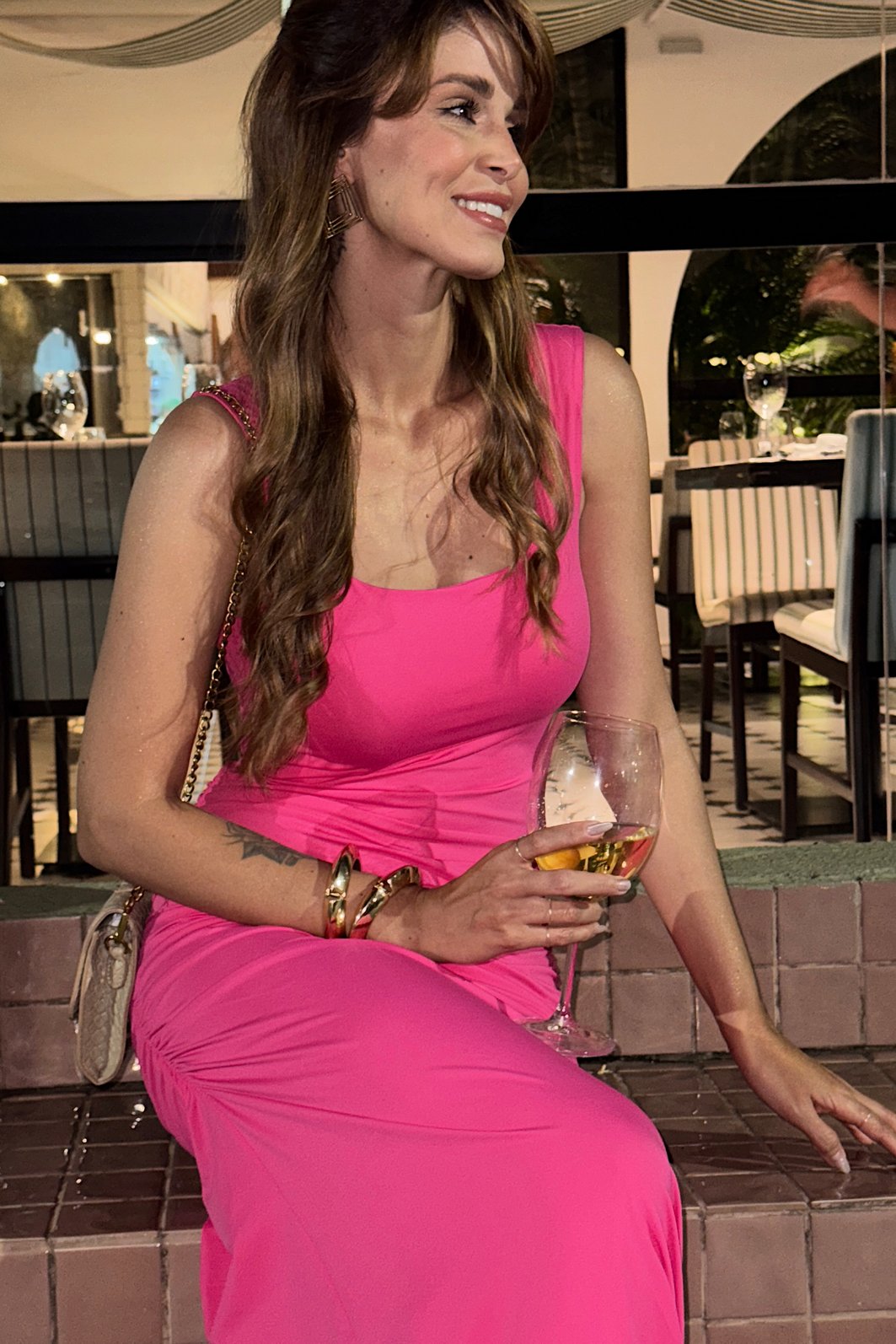 VESTIDO DECOTE QUADRADO GORGEOUS ROSA