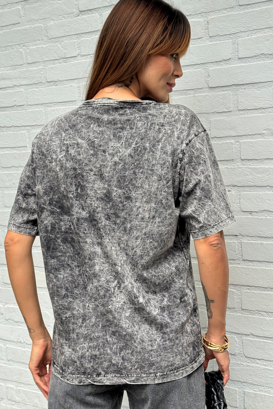 PRÉ-VENDA T-SHIRT ESTONADA DREAMER FANTASTIC PRETO MARMORIZADO VINTAGE