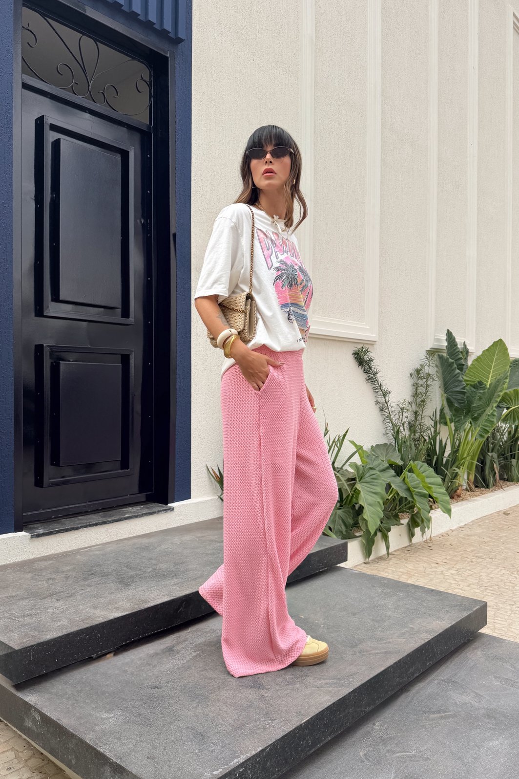 T-SHIRT OVERSIZED PARADISE EVERY DAY OFF WHITE