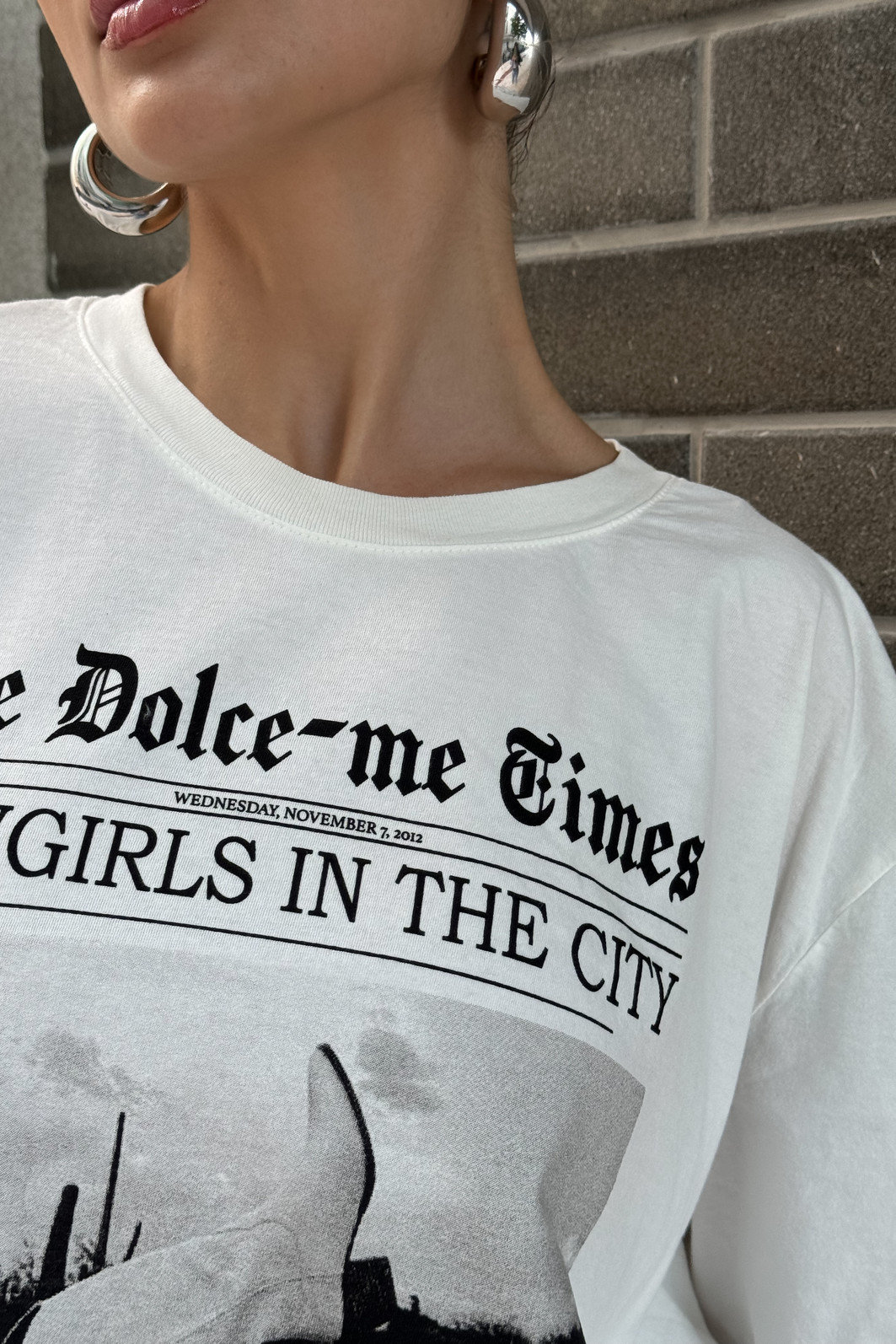 T-SHIRT OVERSIZED ESTONADA JOURNAL GIRLS OFF WHITE