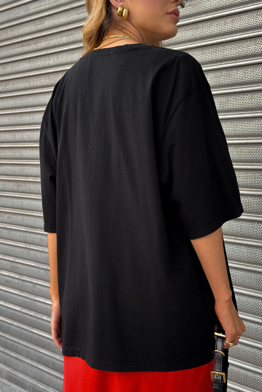 T-SHIRT OVERSIZED ESTONADA HEART REBEL PRETA