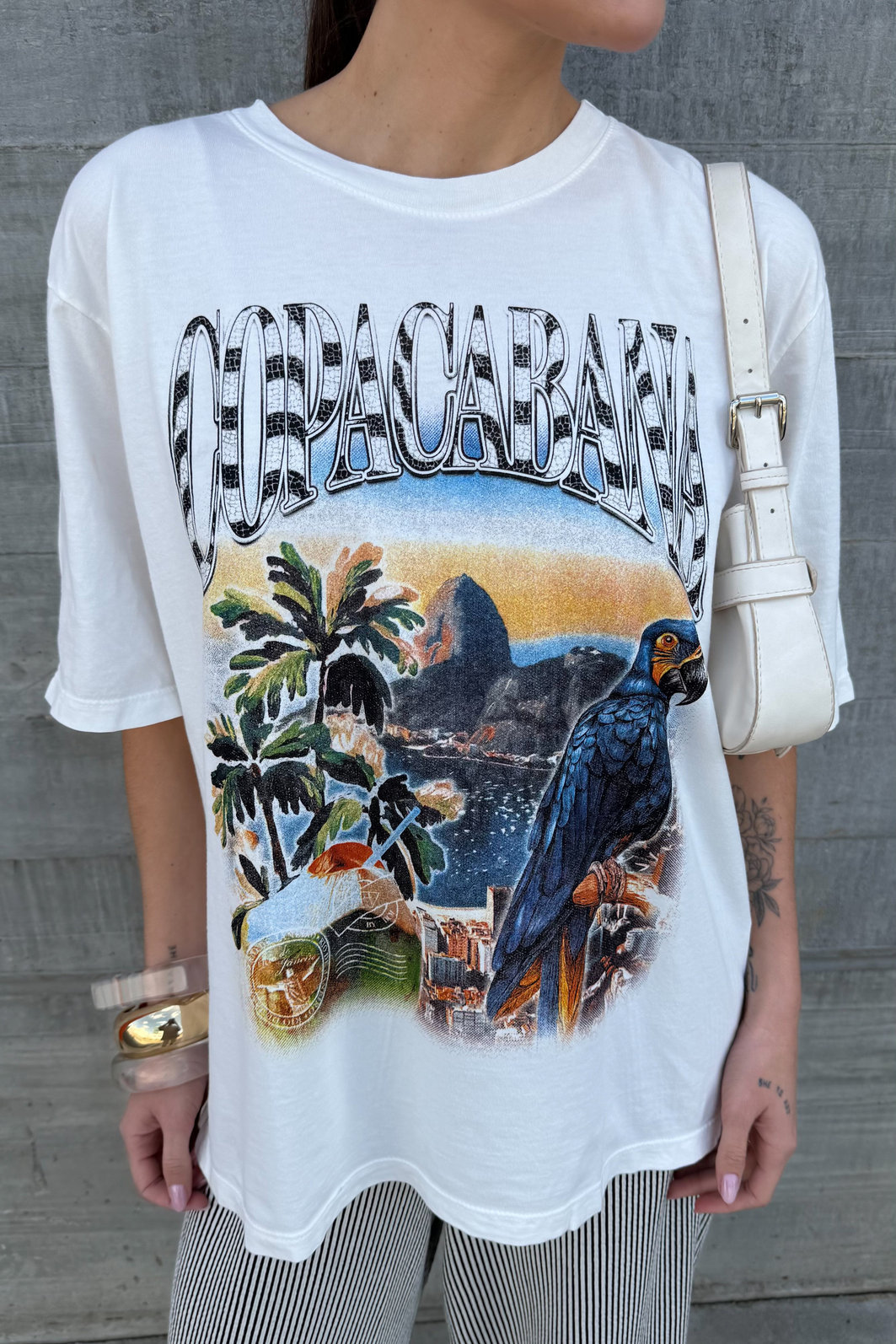 T-SHIRT OVERSIZED COPACABANA OFF WHITE