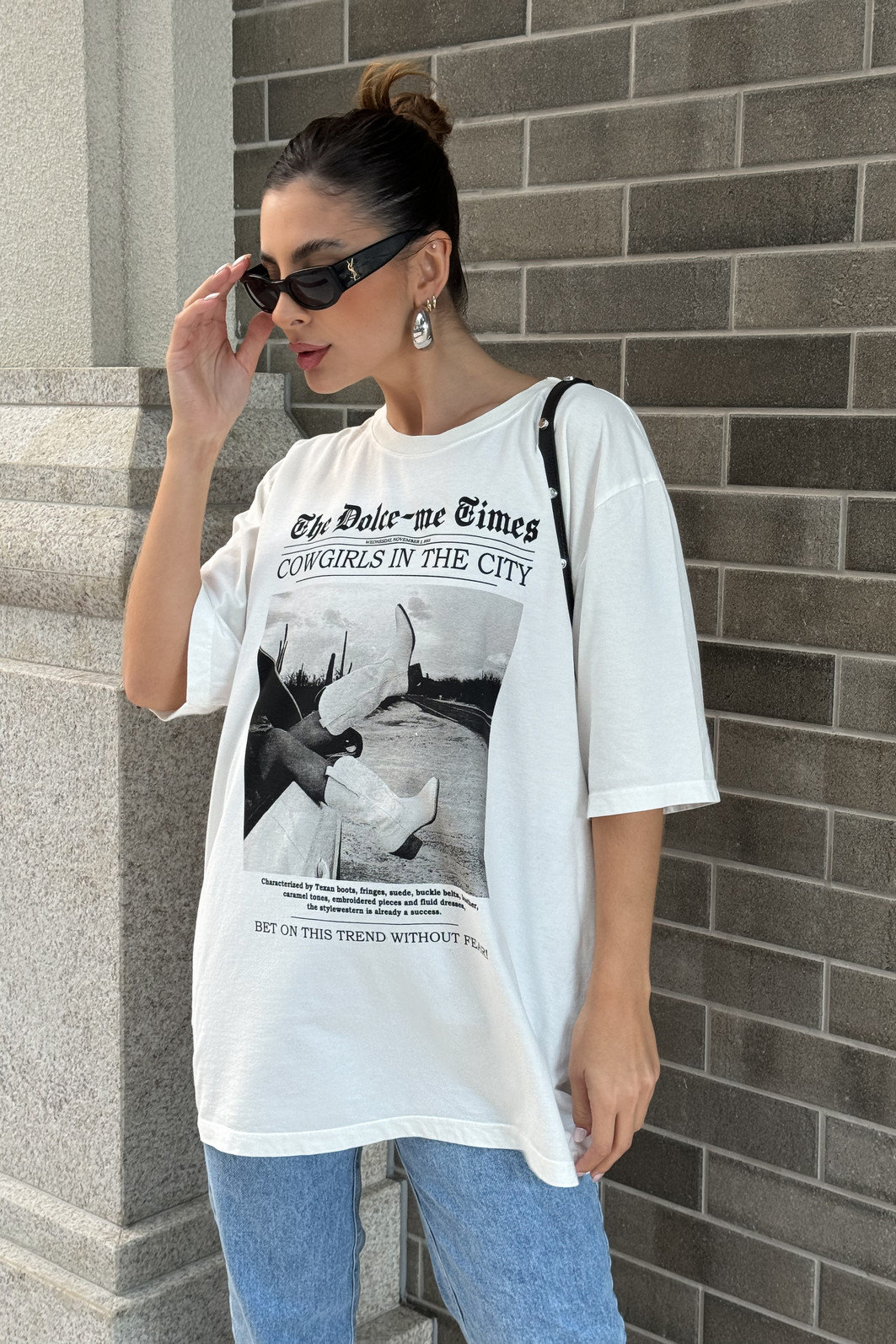 T-SHIRT OVERSIZED ESTONADA JOURNAL GIRLS OFF WHITE