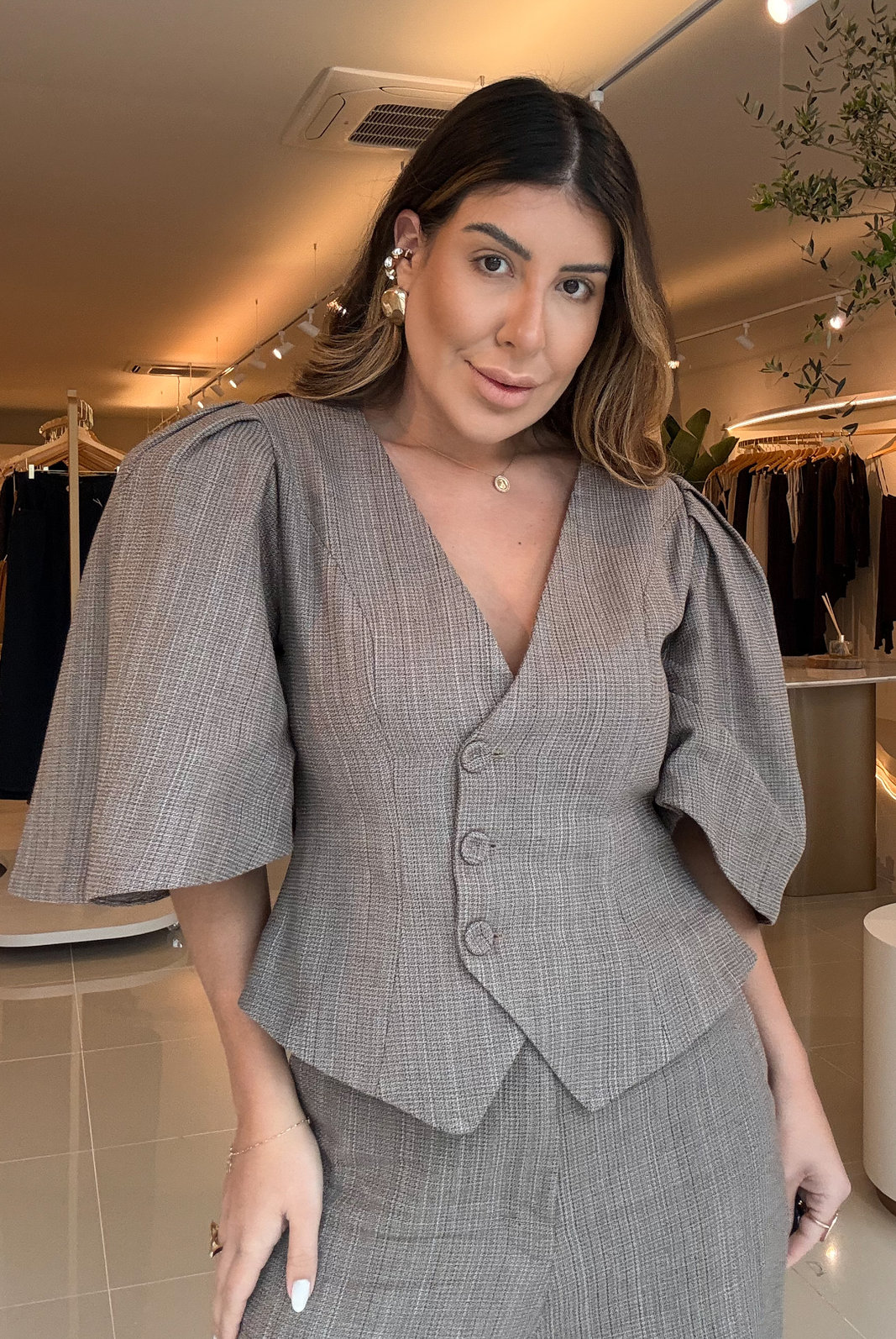 BLUSA CORTE ALFAIATARIA FLORA BO