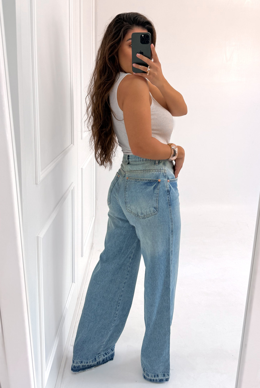 CALÇA JEANS WIDE LEG ANDRESSA MY CALÇA JEANS WIDE LEG ANDRESSA MY
