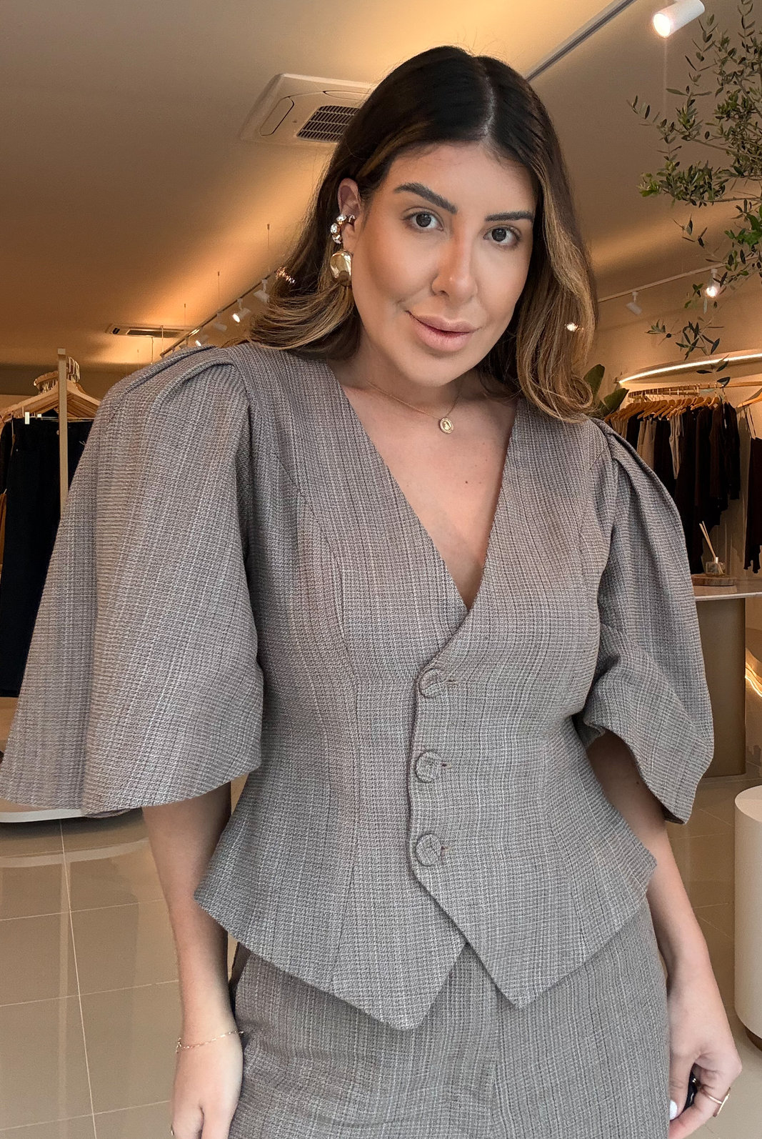 BLUSA CORTE ALFAIATARIA FLORA BO