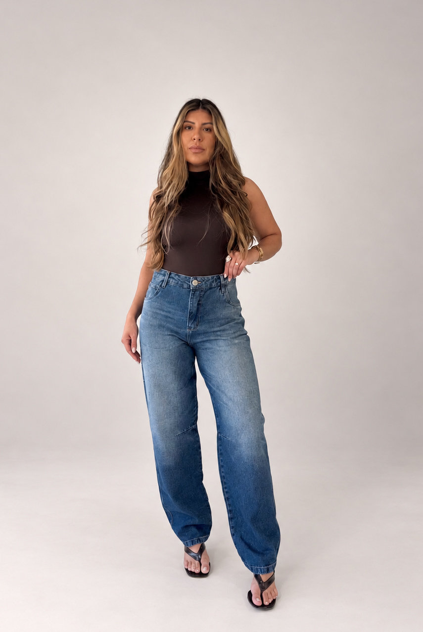 CALÇA JEANS BARREL NATALIA NIAH CALÇA JEANS BARREL NATALIA NIAH