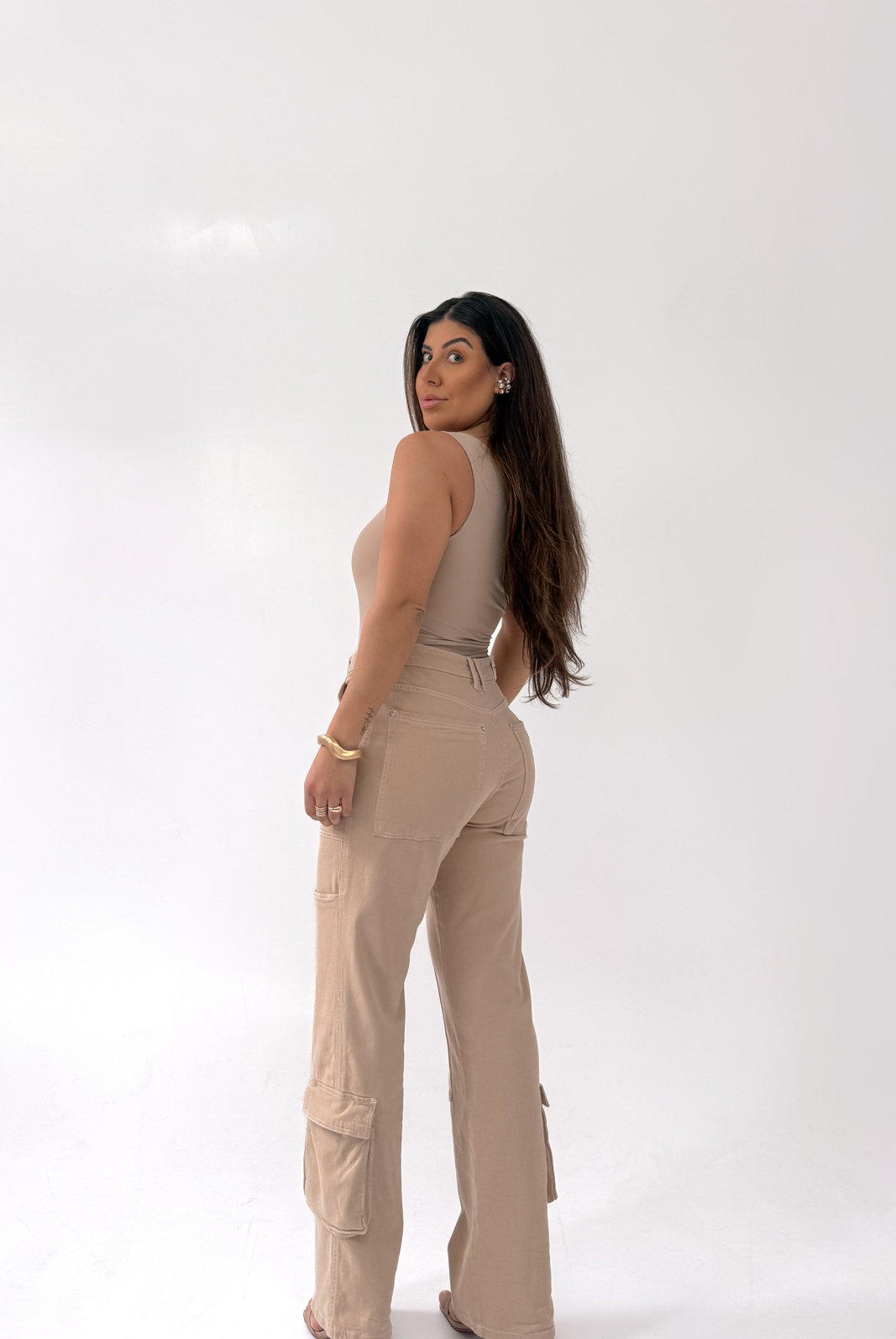 CALÇA CARGO EM SARJA IVY MY CALÇA CARGO EM SARJA IVY MY