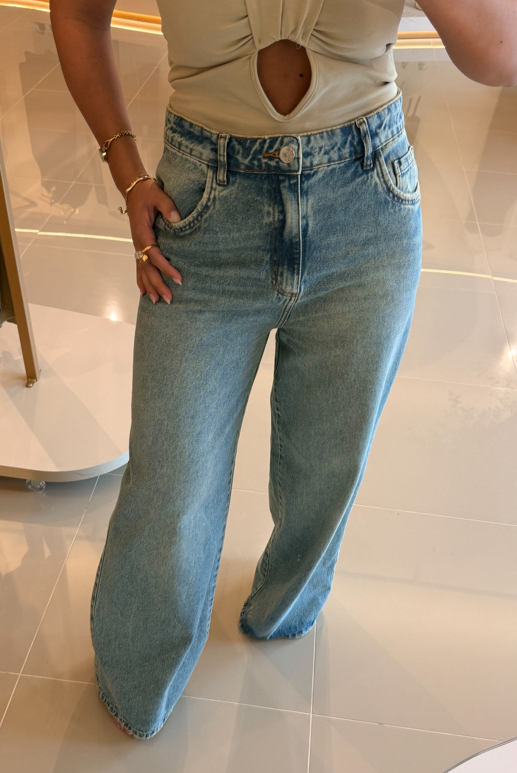 CALÇA JEANS WIDE LEG SANDRA CALÇA JEANS WIDE LEG SANDRA
