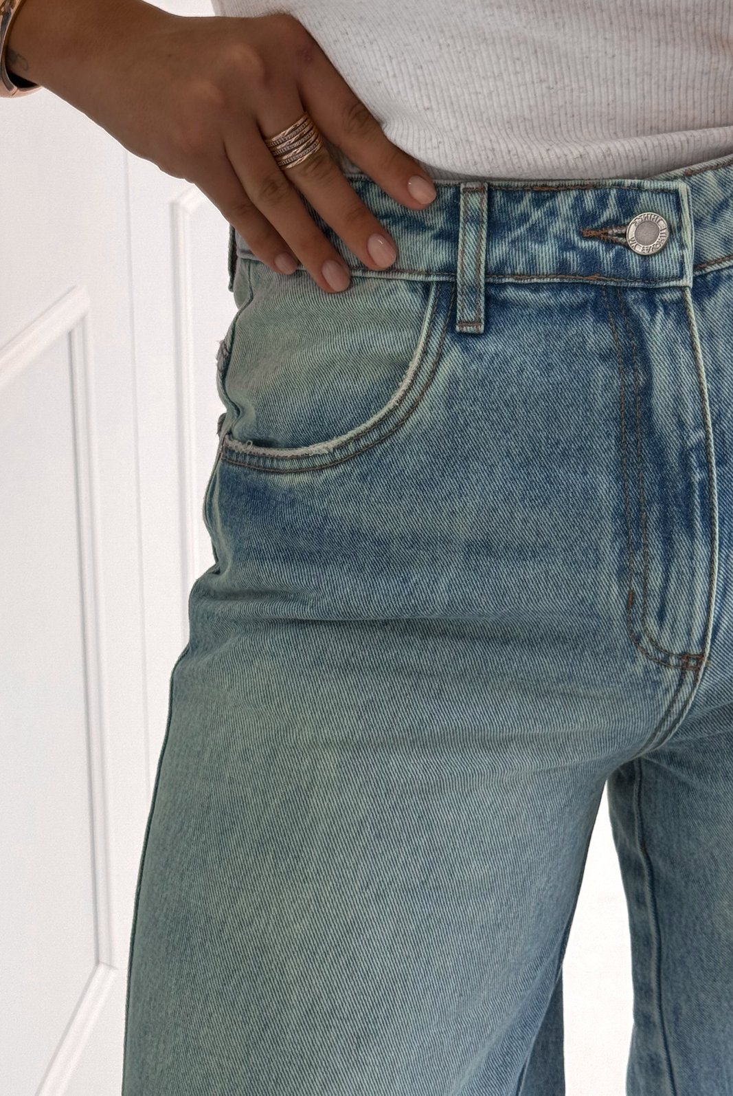 CALÇA JEANS WIDE LEG ANDRESSA MY CALÇA JEANS WIDE LEG ANDRESSA MY