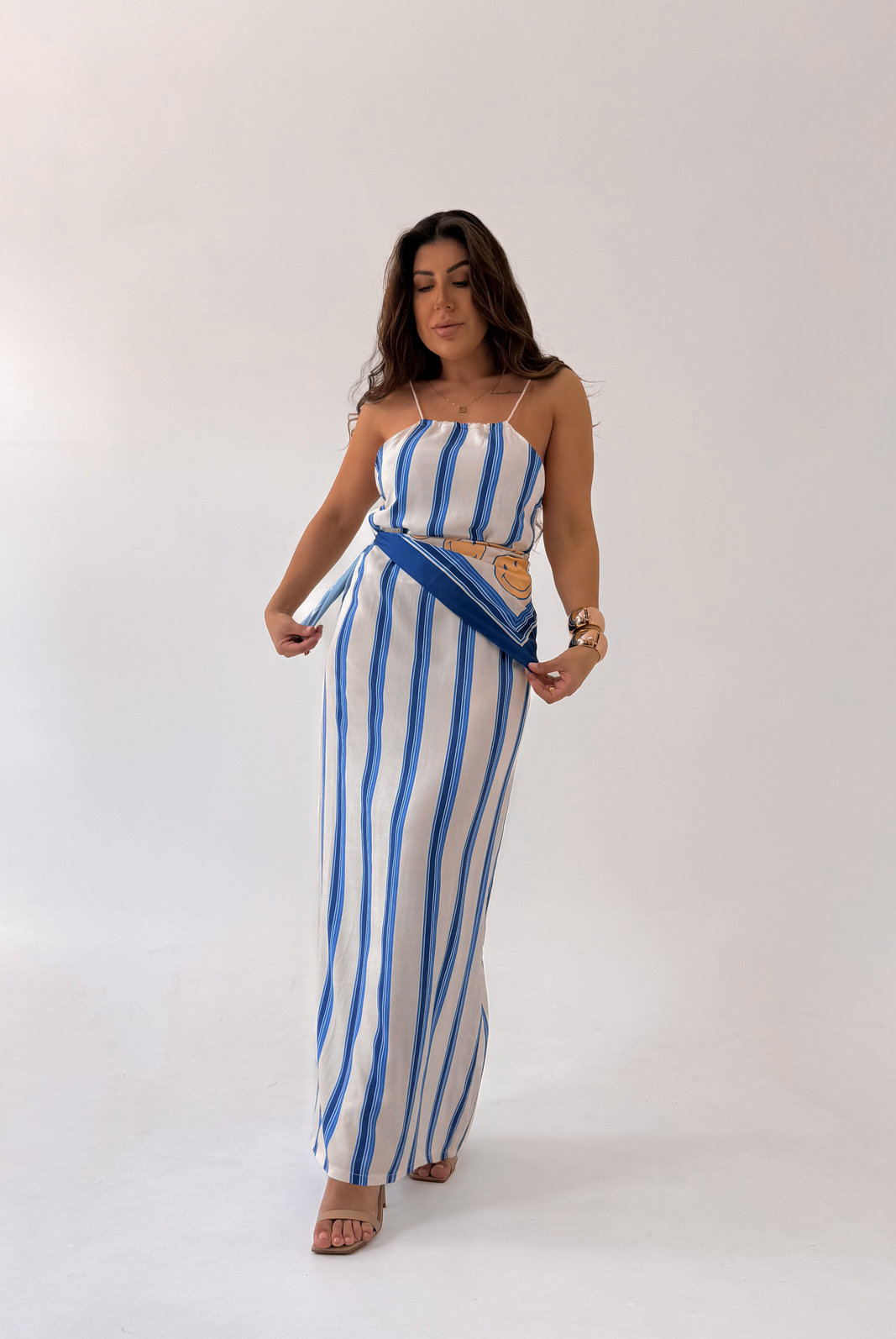 VESTIDO COM LENÇO BIANCA MY