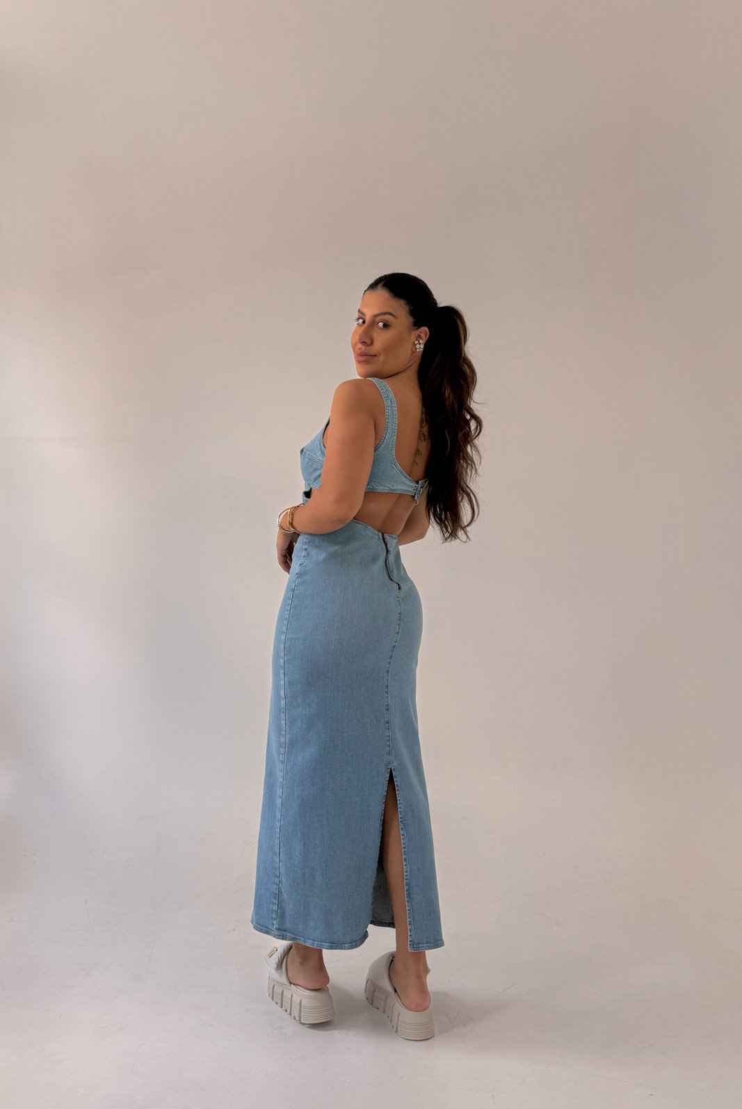 VESTIDO JEANS MIDI JACI MY VESTIDO JEANS MIDI JACI MY