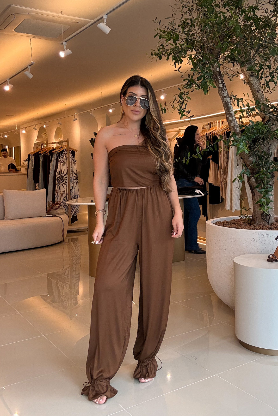 CALÇA PANTALONA COM FAIXA CAMILA BO