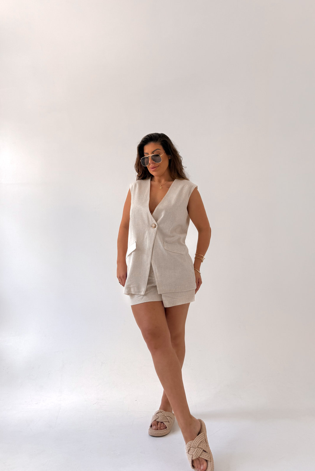 SHORT EM LINHO ARIA SHORT EM LINHO ARIA