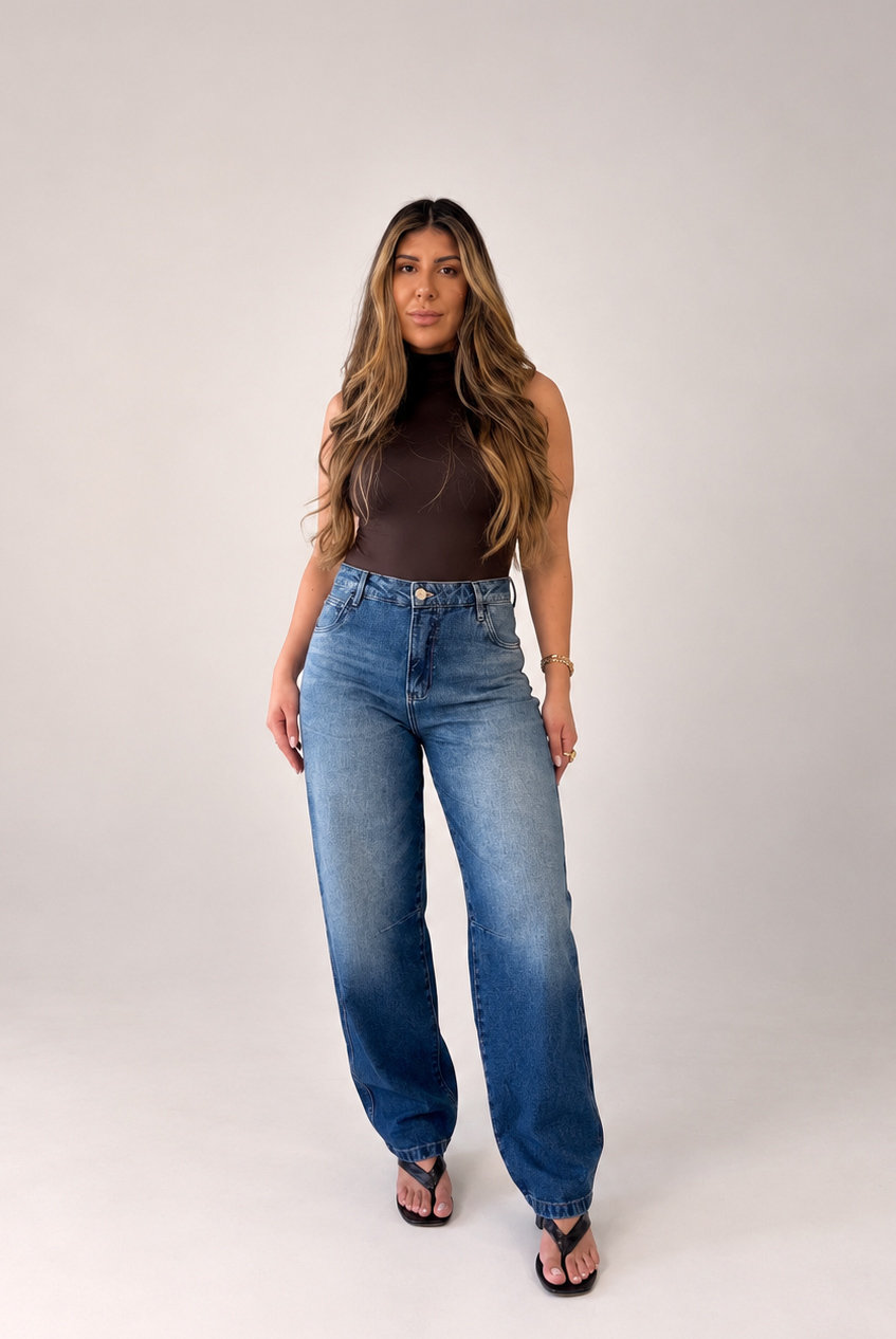 CALÇA JEANS BARREL NATALIA NIAH CALÇA JEANS BARREL NATALIA NIAH