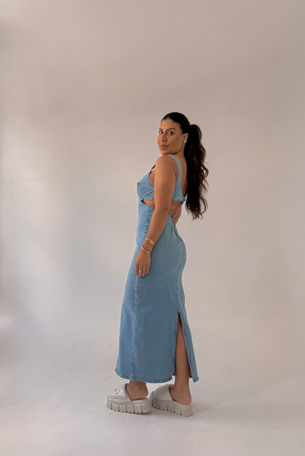 VESTIDO JEANS MIDI JACI MY VESTIDO JEANS MIDI JACI MY