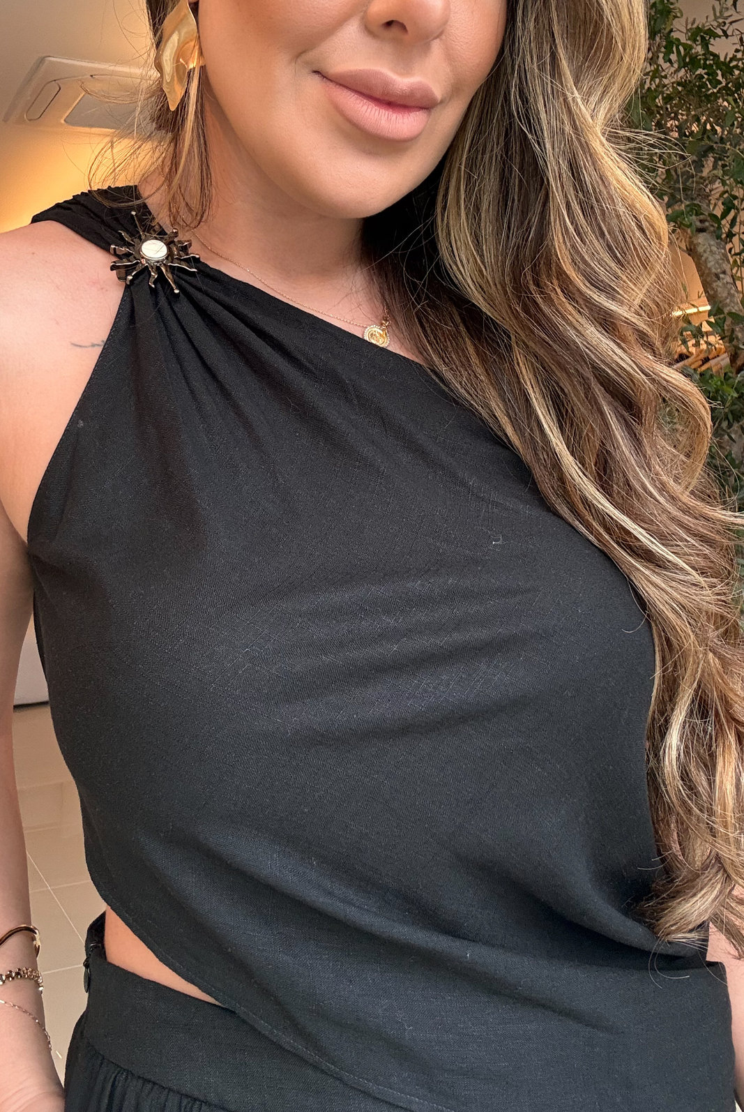 BLUSA OMBRO ÚNICO ISADORA