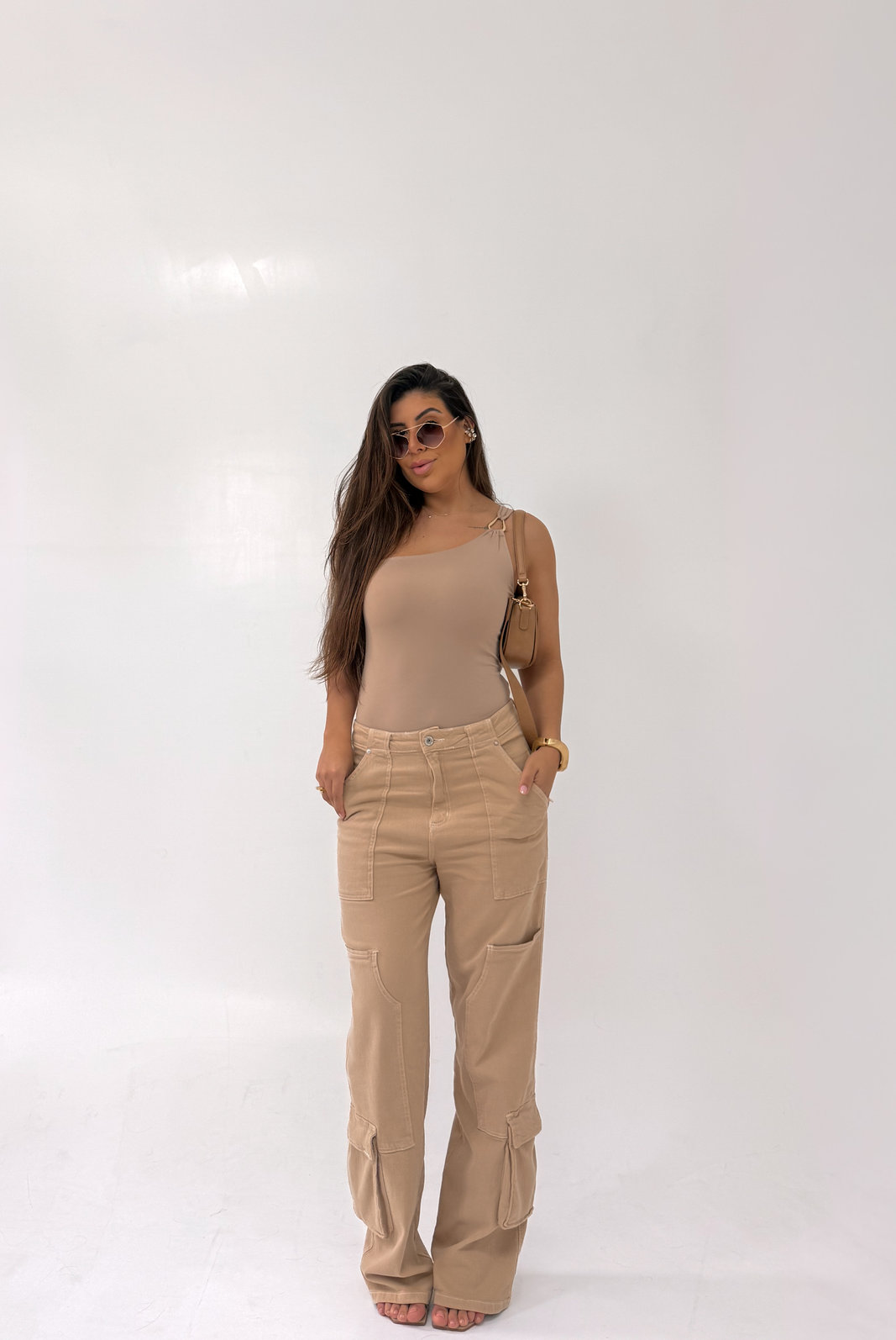 CALÇA CARGO EM SARJA IVY MY CALÇA CARGO EM SARJA IVY MY