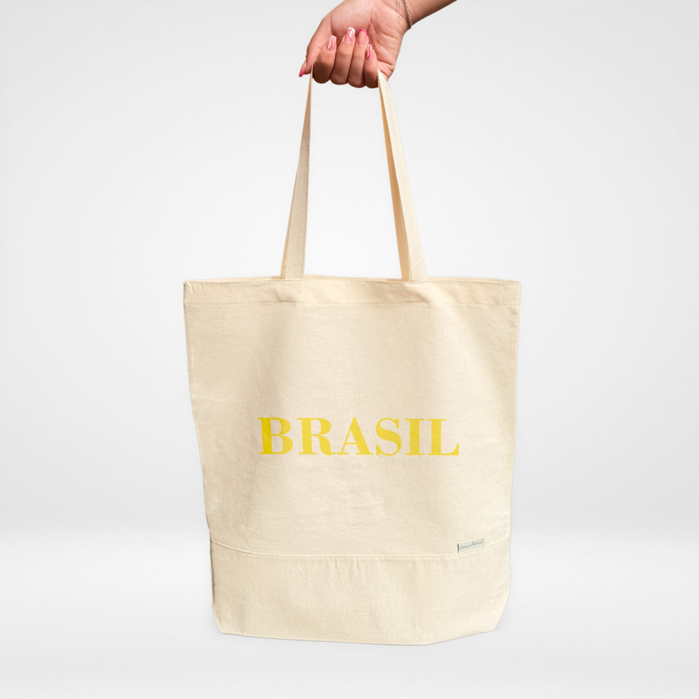 Sacola Feminino Ecobag Brasil Estampado Natural Sacola Feminino Ecobag Brasil Estampado Natural