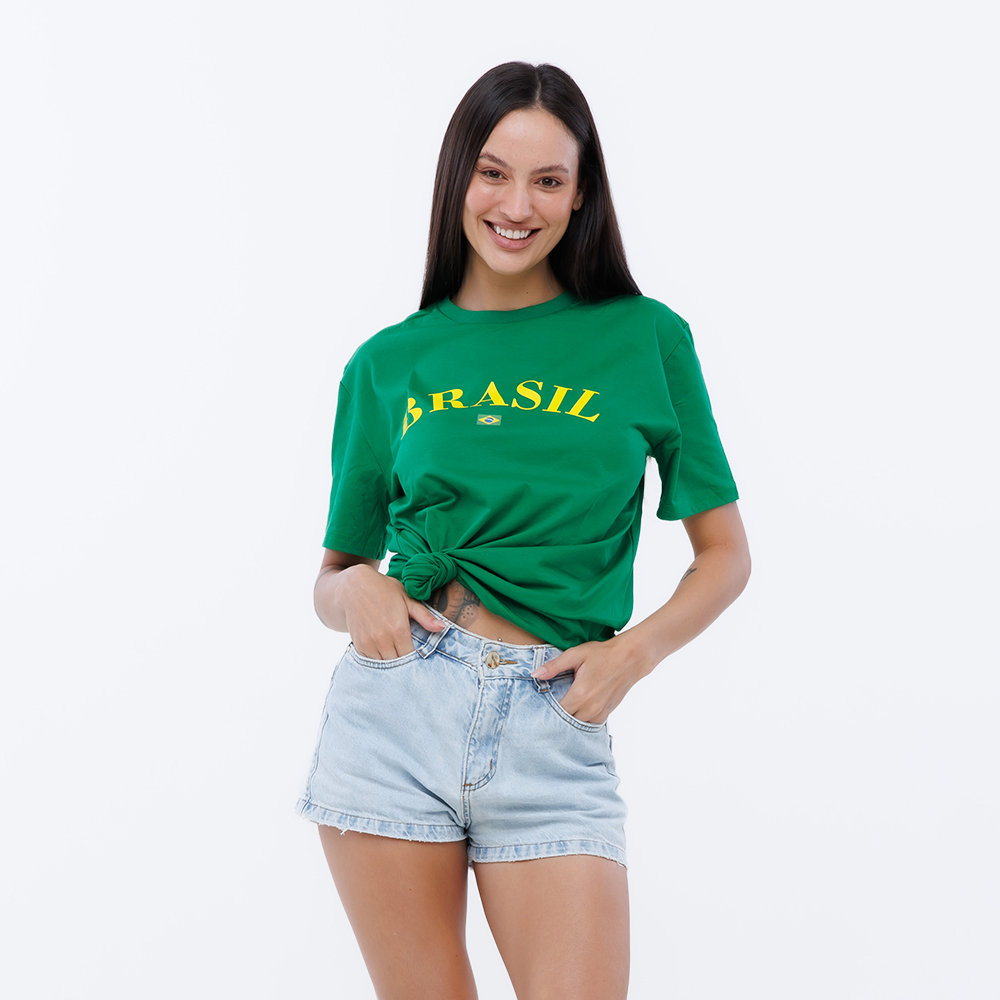 Camiseta Básica Algodão Verde Camiseta Básica Algodão Verde