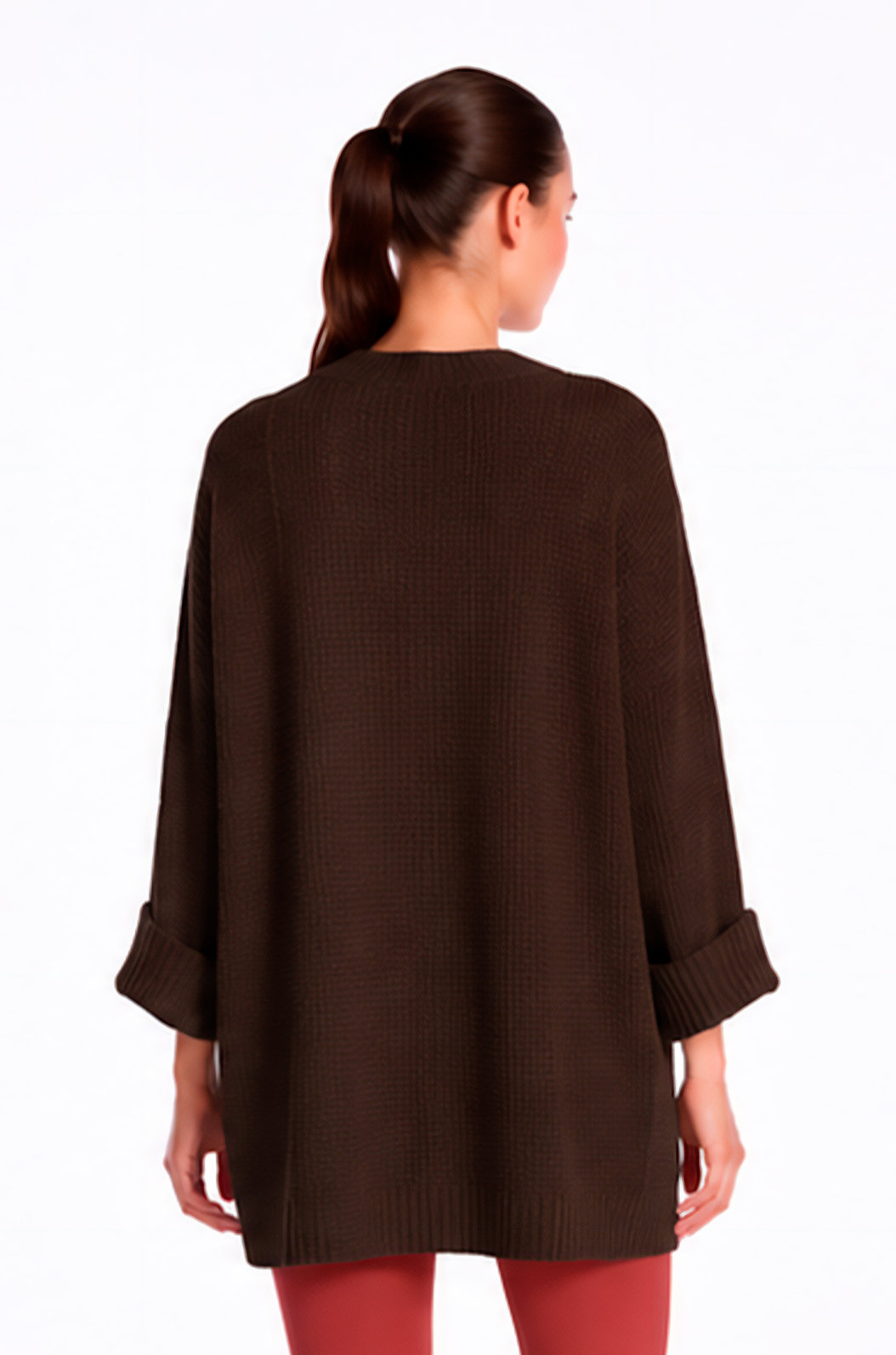 Cardigan Tricot Feminino Betina Marrom Cardigan Tricot Feminino Betina Marrom