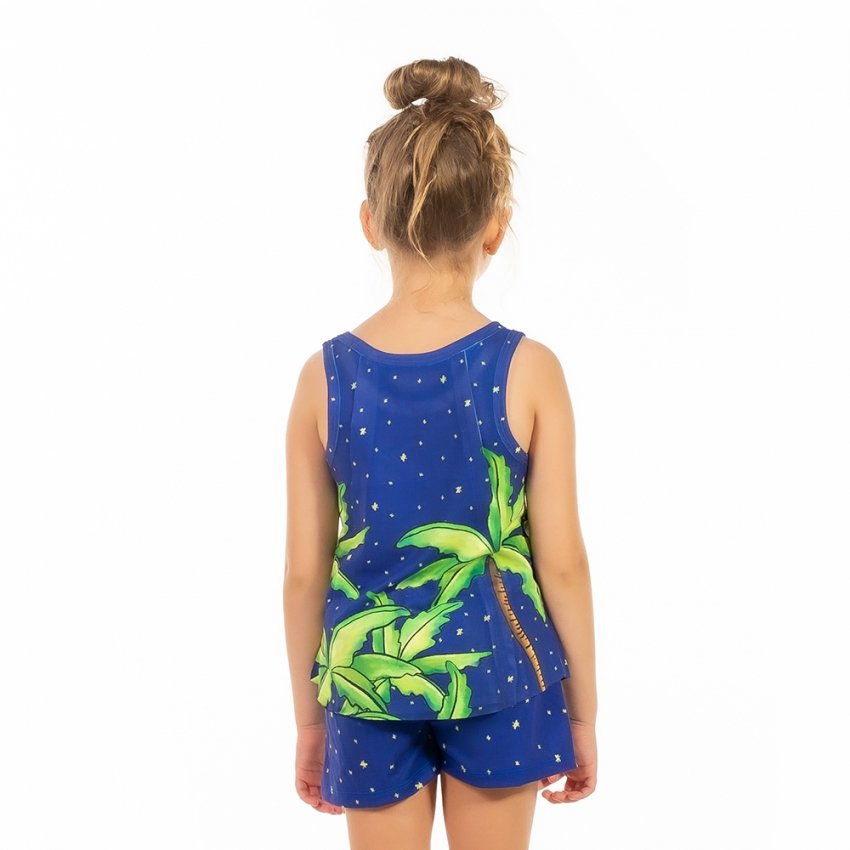 Pijama Infantil Estampado Ara Azul Coqueiro Fundo Az Bi Pijama Infantil Estampado Ara Azul Coqueiro Fundo Az Bi