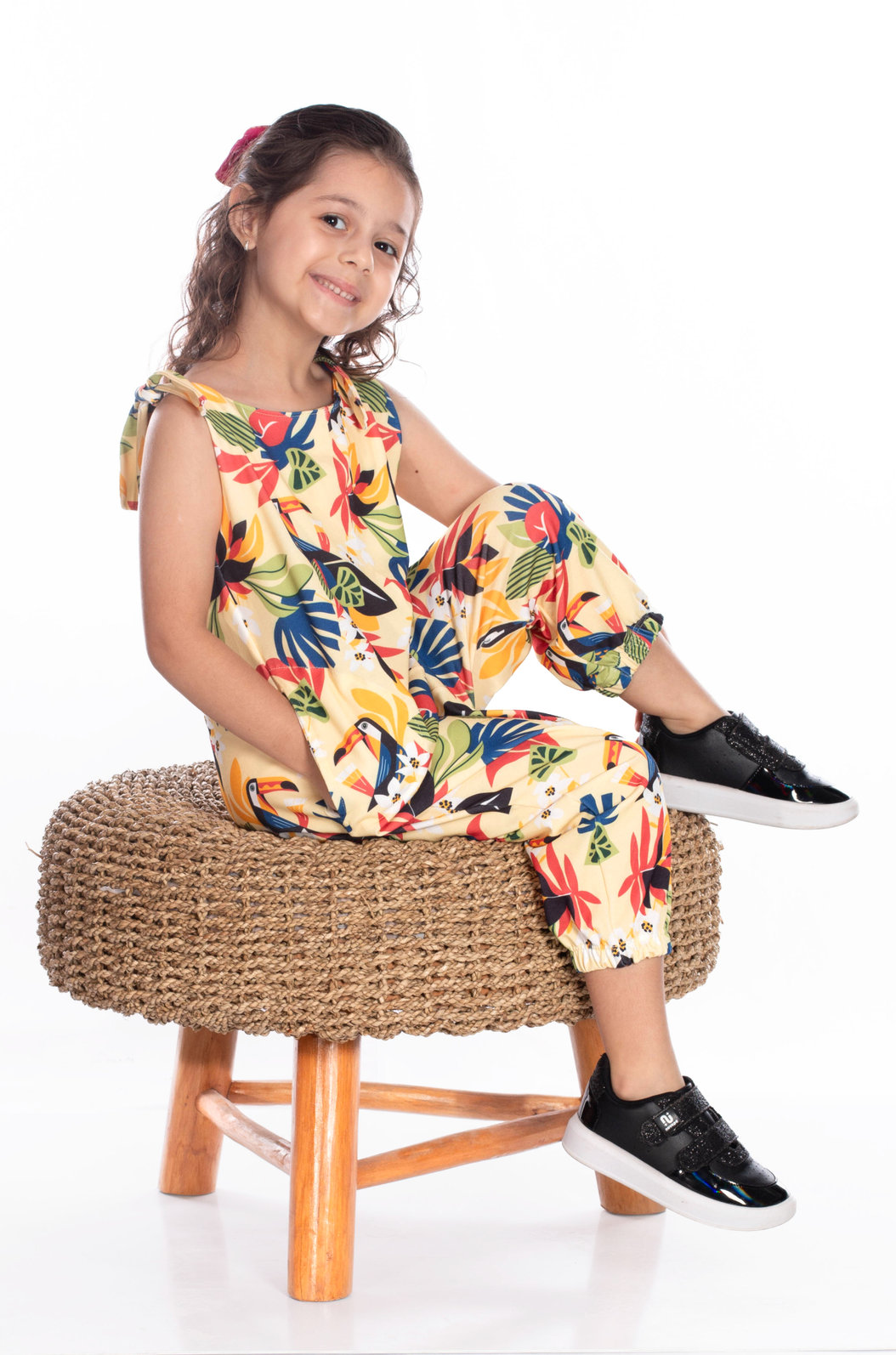 Macacão Infantil com Bolso Infantil Estampado Desenho Infantil Tucanos Macacão Infantil com Bolso Infantil Estampado Desenho Infantil Tucanos