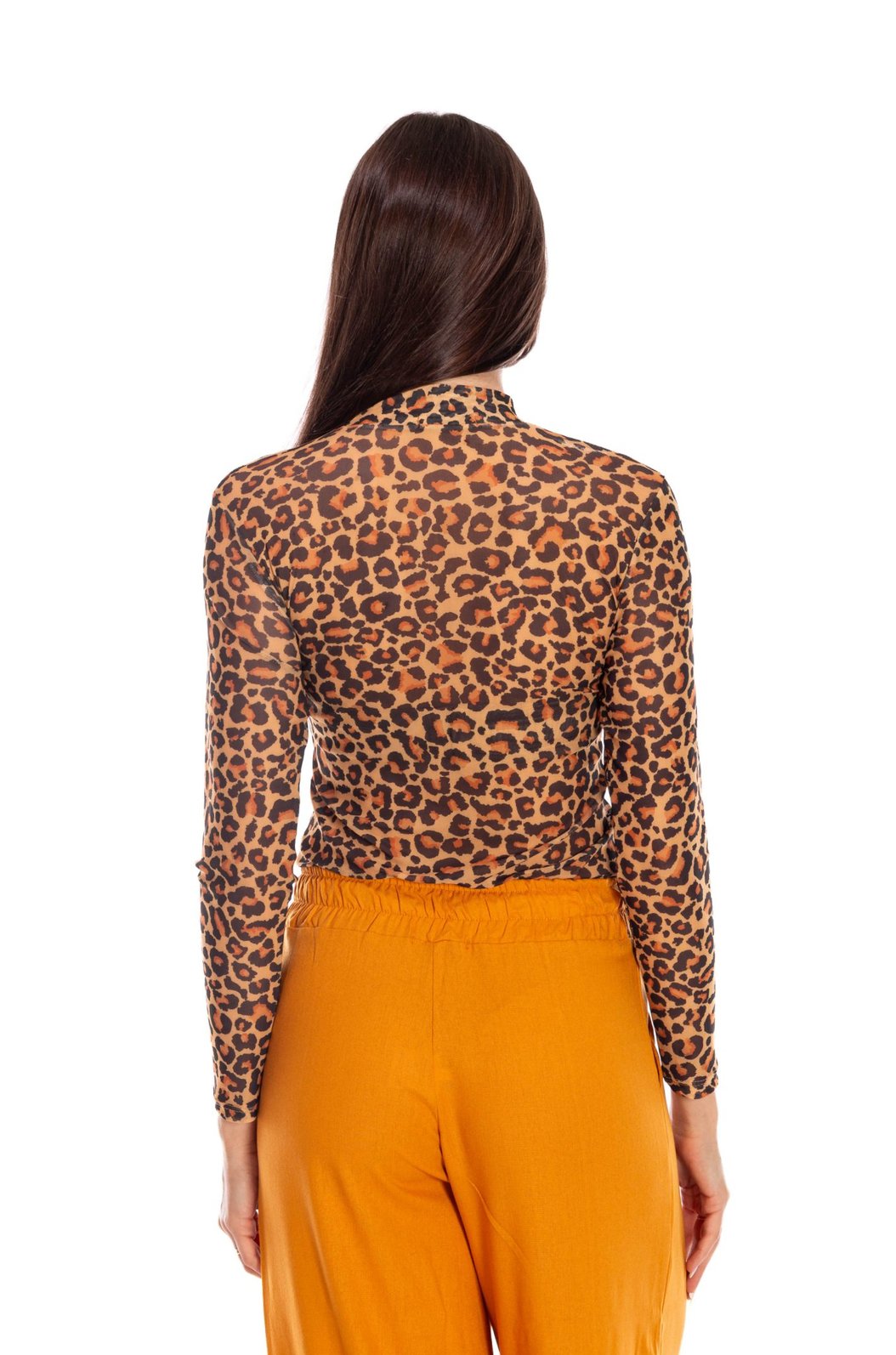 Blusa Tule Segunda Pele Estampada Animal Print Onça Pele Blusa Tule Segunda Pele Estampada Animal Print Onça Pele