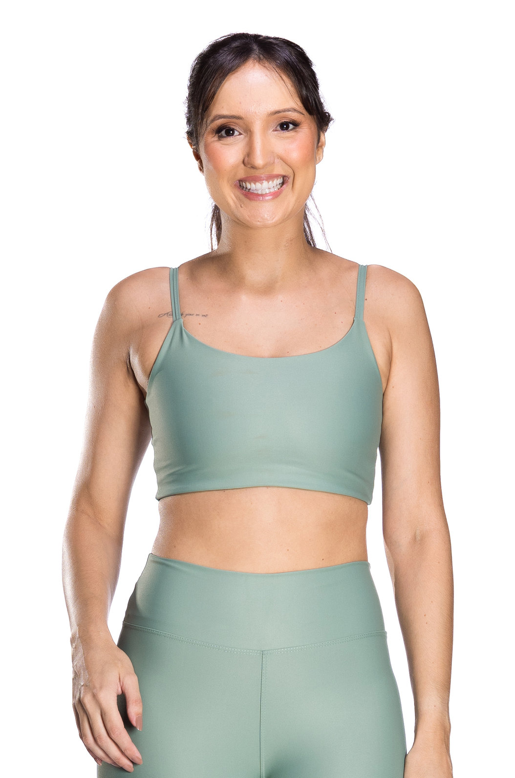 Top Fitness Poliamida Urban Verde Claro Top Fitness Poliamida Urban Verde Claro