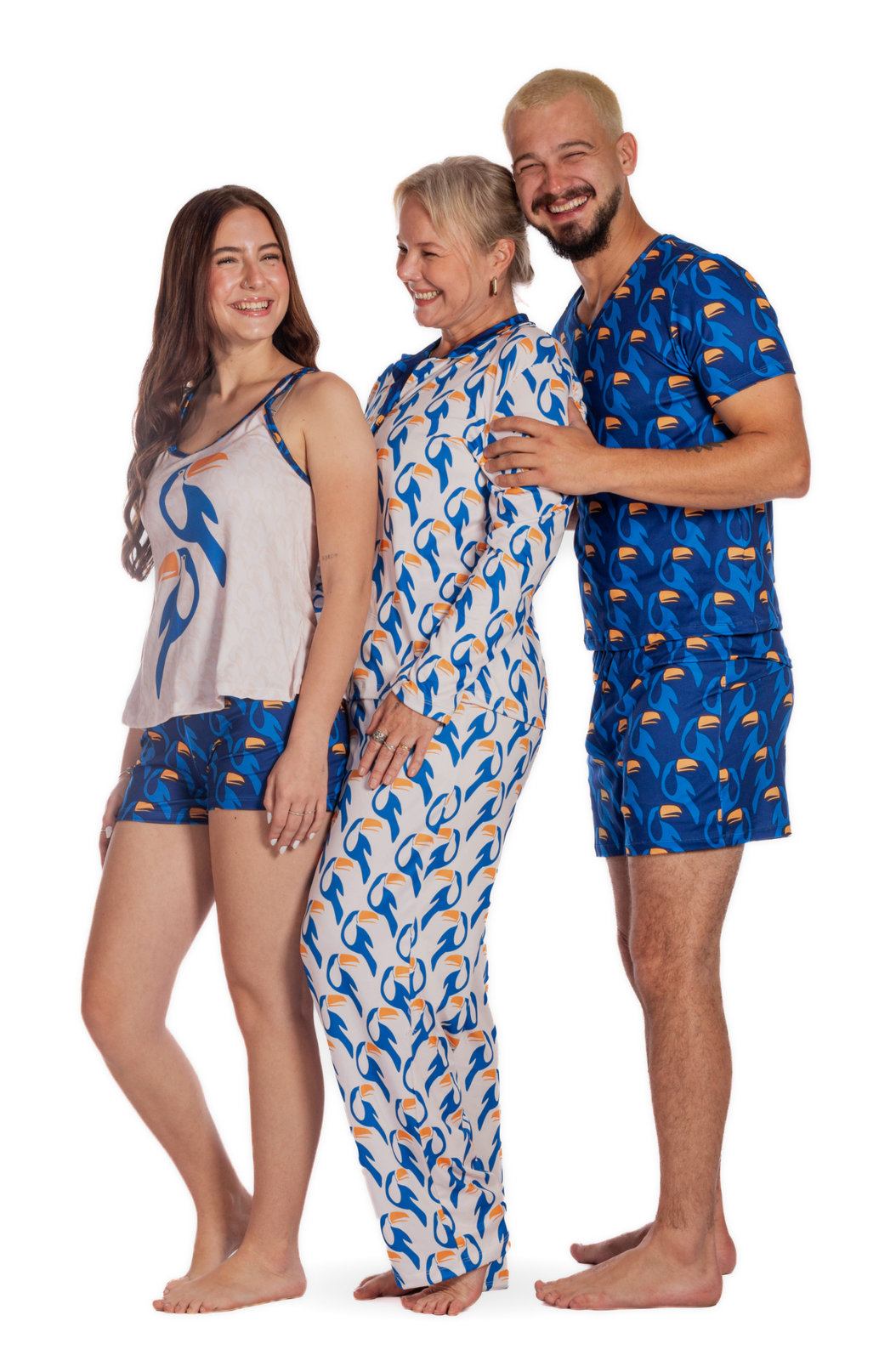 Pijama Masculino Adulto Gola V Estampado Tucanos Rapport Vetor