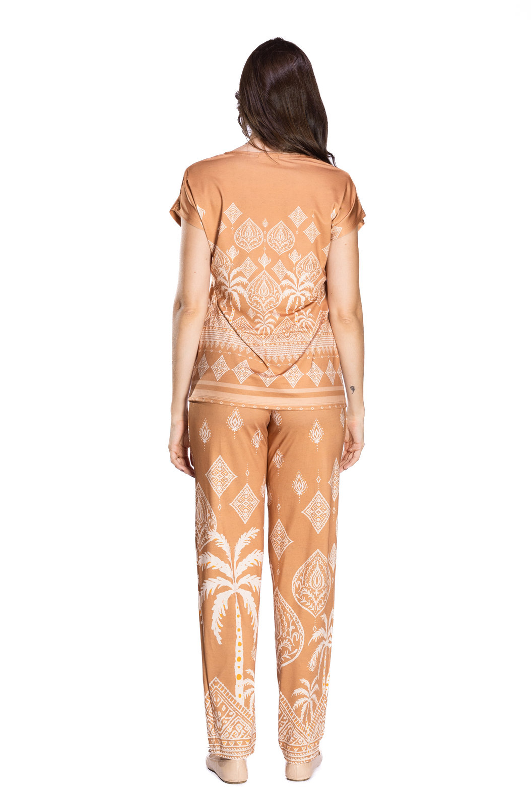 Calça Feminina Fluid Estampada Tucano Desenhos Étnicos Calça Feminina Fluid Estampada Tucano Desenhos Étnicos