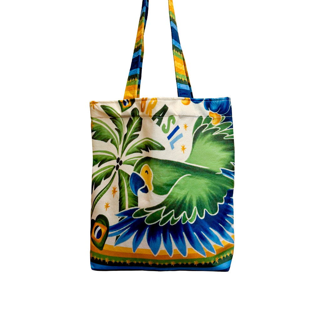 Bolsa Rosinha Estampada Motivos Tropicais Brasil Bolsa Rosinha Estampada Motivos Tropicais Brasil