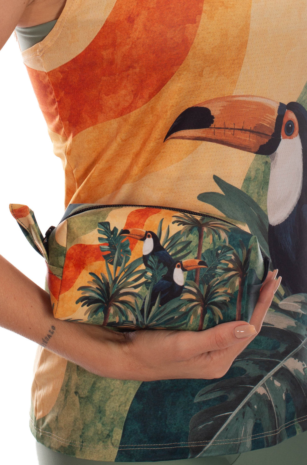 Necessaire Feminina Pequena Estampada Tucano Dunas Barrado Necessaire Feminina Pequena Estampada Tucano Dunas Barrado